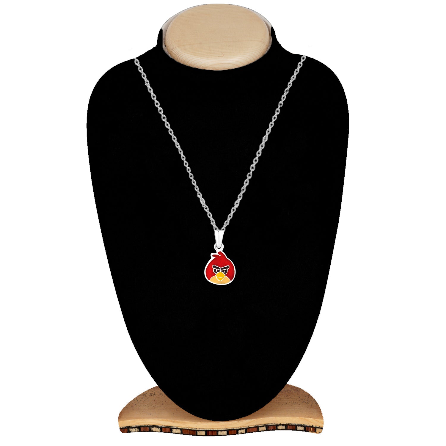 Cartoon Meenakari Work Enamel Pendant with Chain for Kids