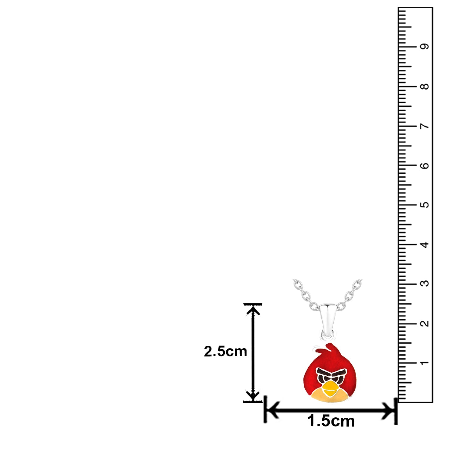 Cartoon Meenakari Work Enamel Pendant with Chain for Kids