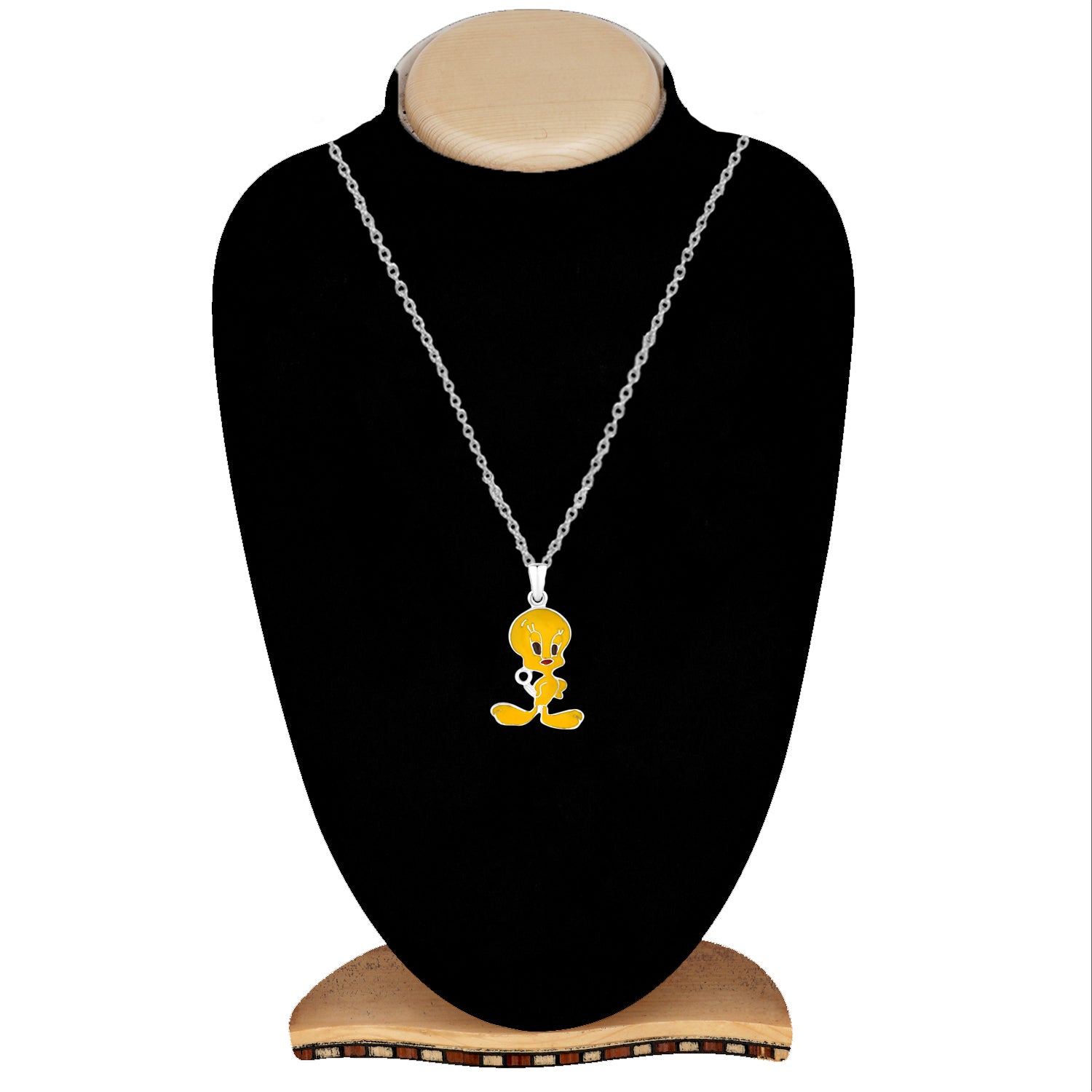 Cartoon Meenakari Work Enamel Pendant with Chain for Kids Childerns