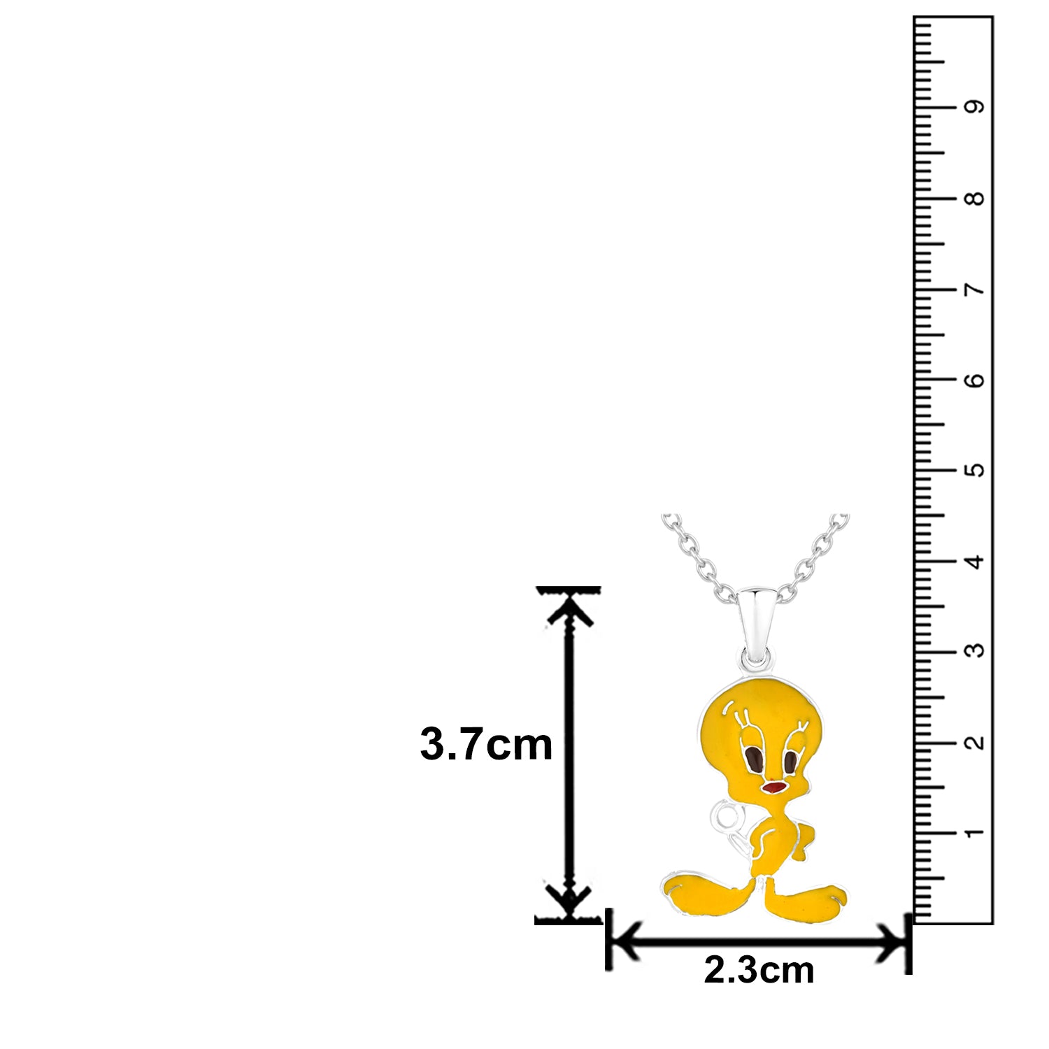 Cartoon Meenakari Work Enamel Pendant with Chain for Kids Childerns