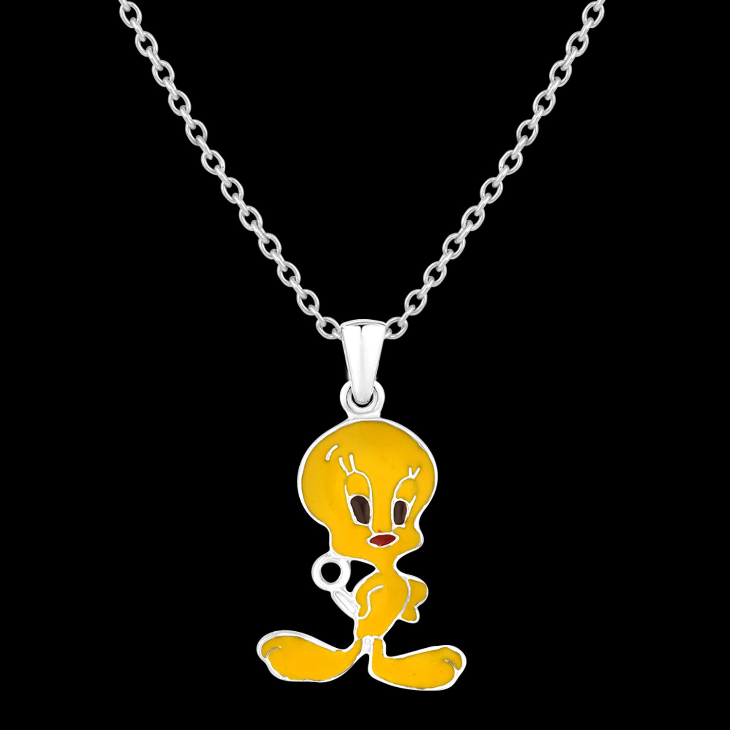 Cartoon Meenakari Work Enamel Pendant with Chain for Kids Childerns