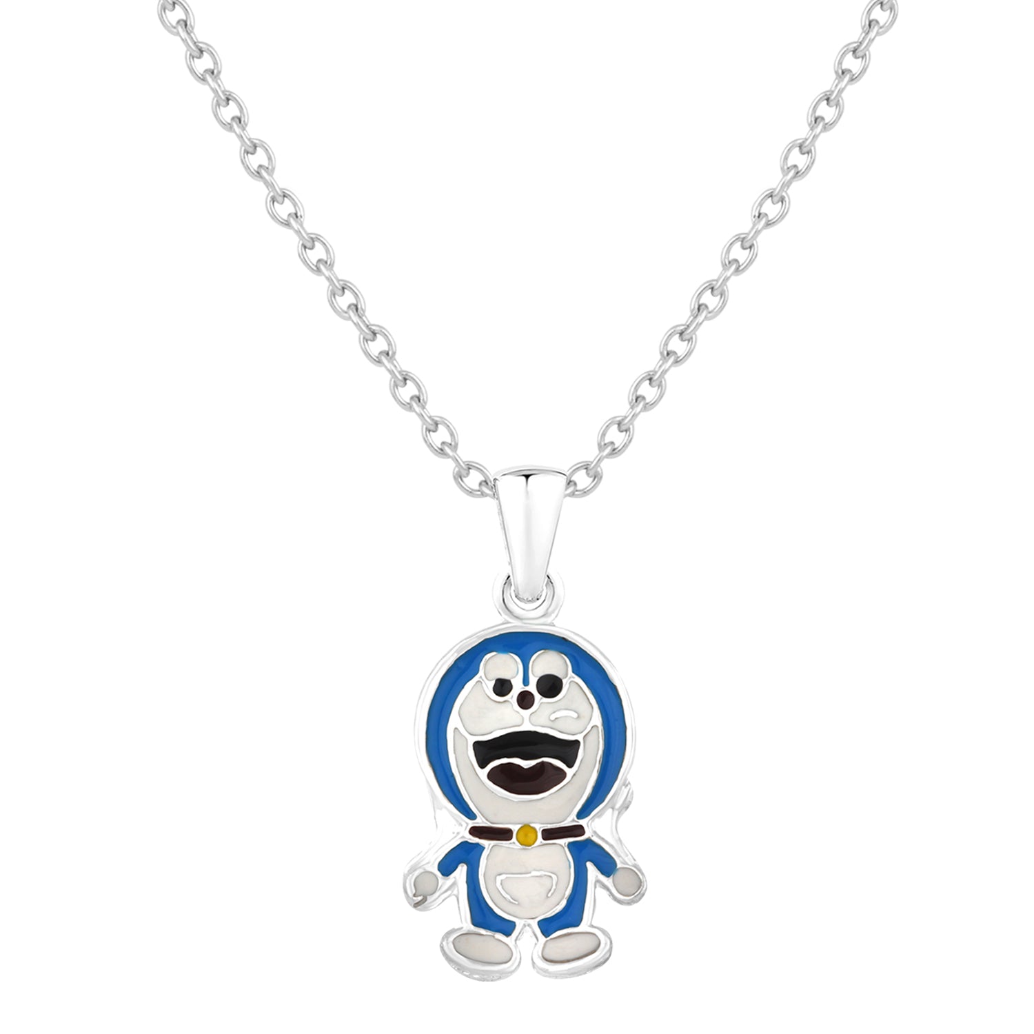 Cartoon Meenakari Work Enamel Pendant with Chain for Kids