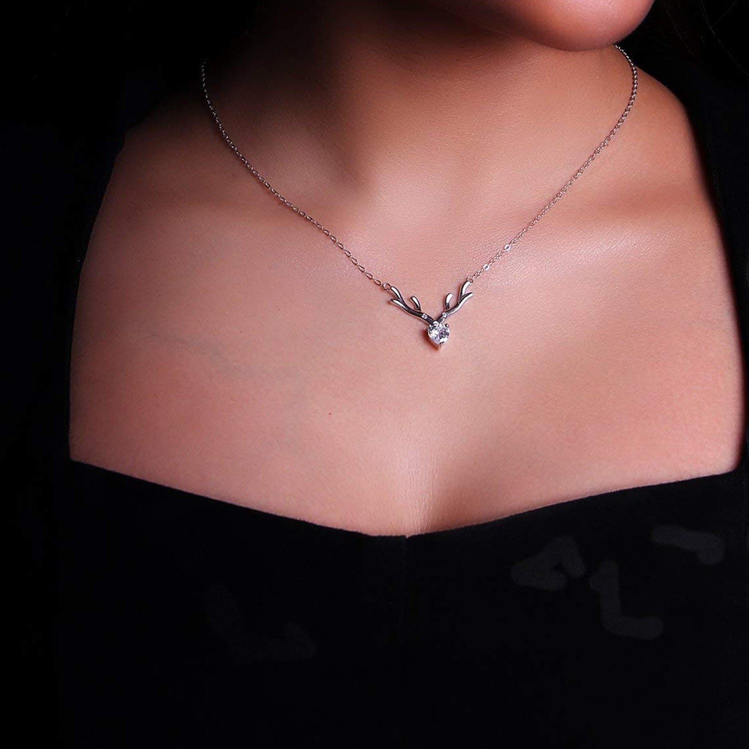 Deer Heart Pendant with Chain