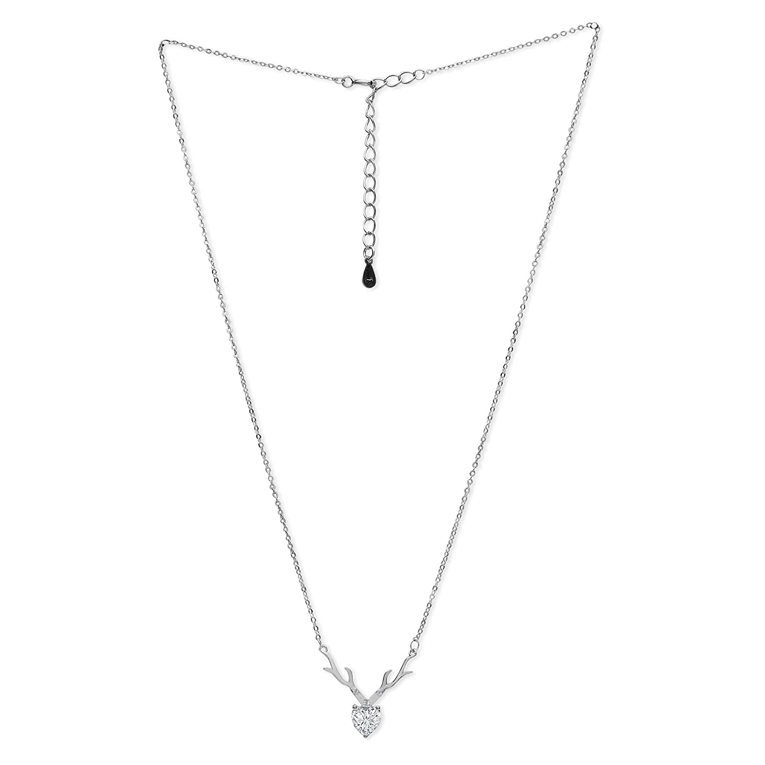 Deer Heart Pendant with Chain