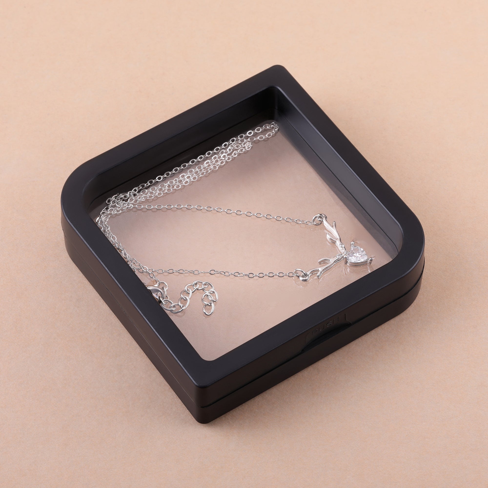 Deer Heart Pendant with Chain