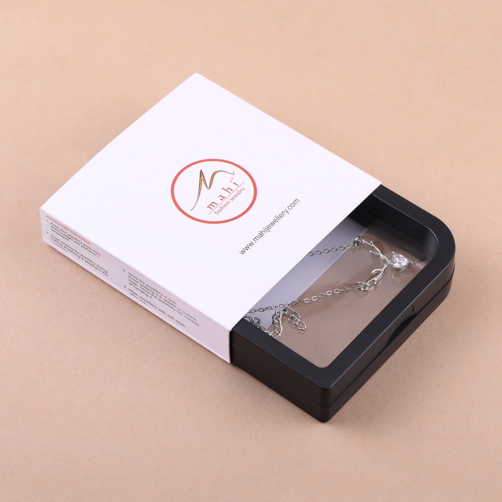 Deer Heart Pendant with Chain