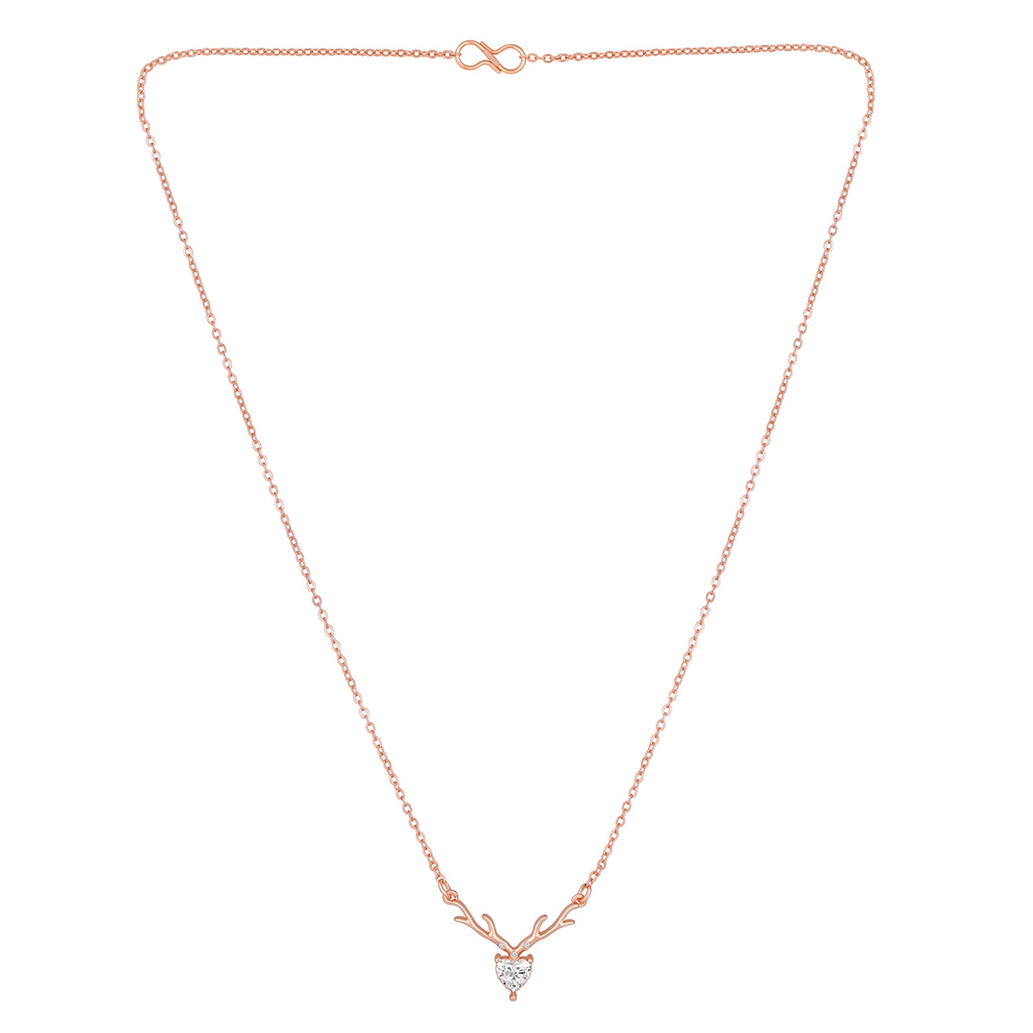 Deer Heart Pendant with Chain