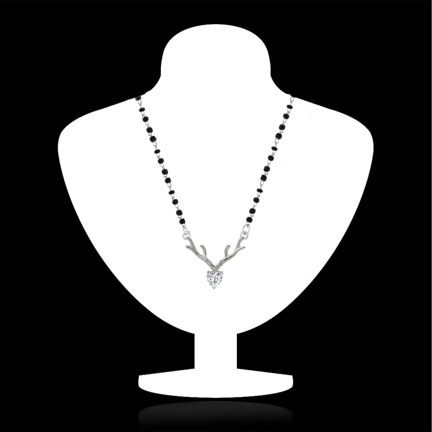 Deer Heart Shaped Mangalsutra Necklace