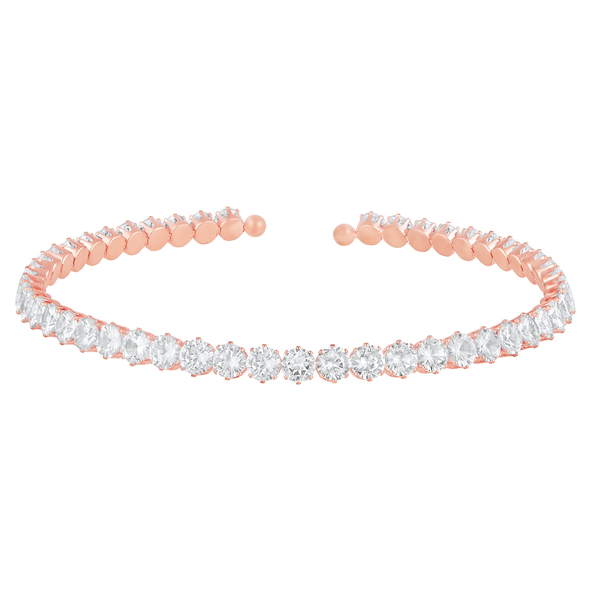 Elegant Adjustable Cubic Zirconia Choker Necklaces