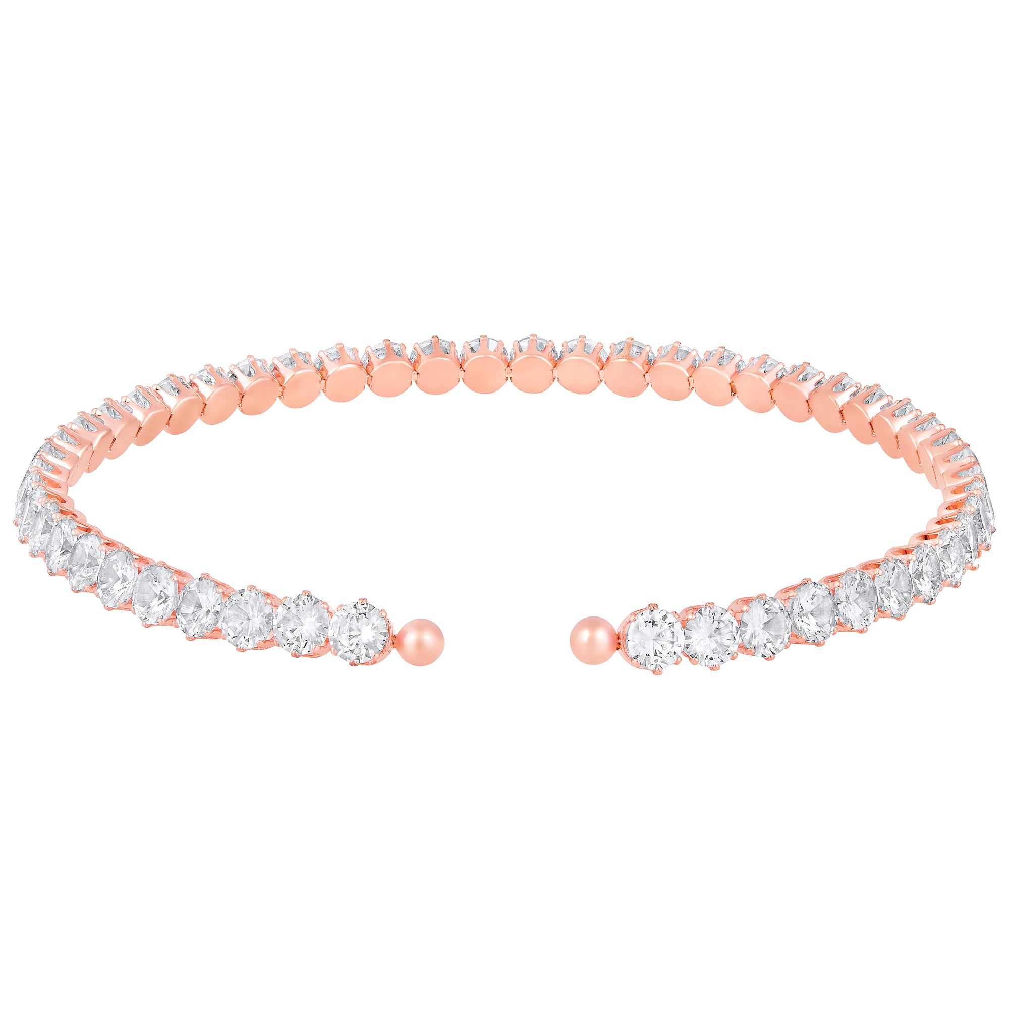 Elegant Adjustable Cubic Zirconia Choker Necklaces