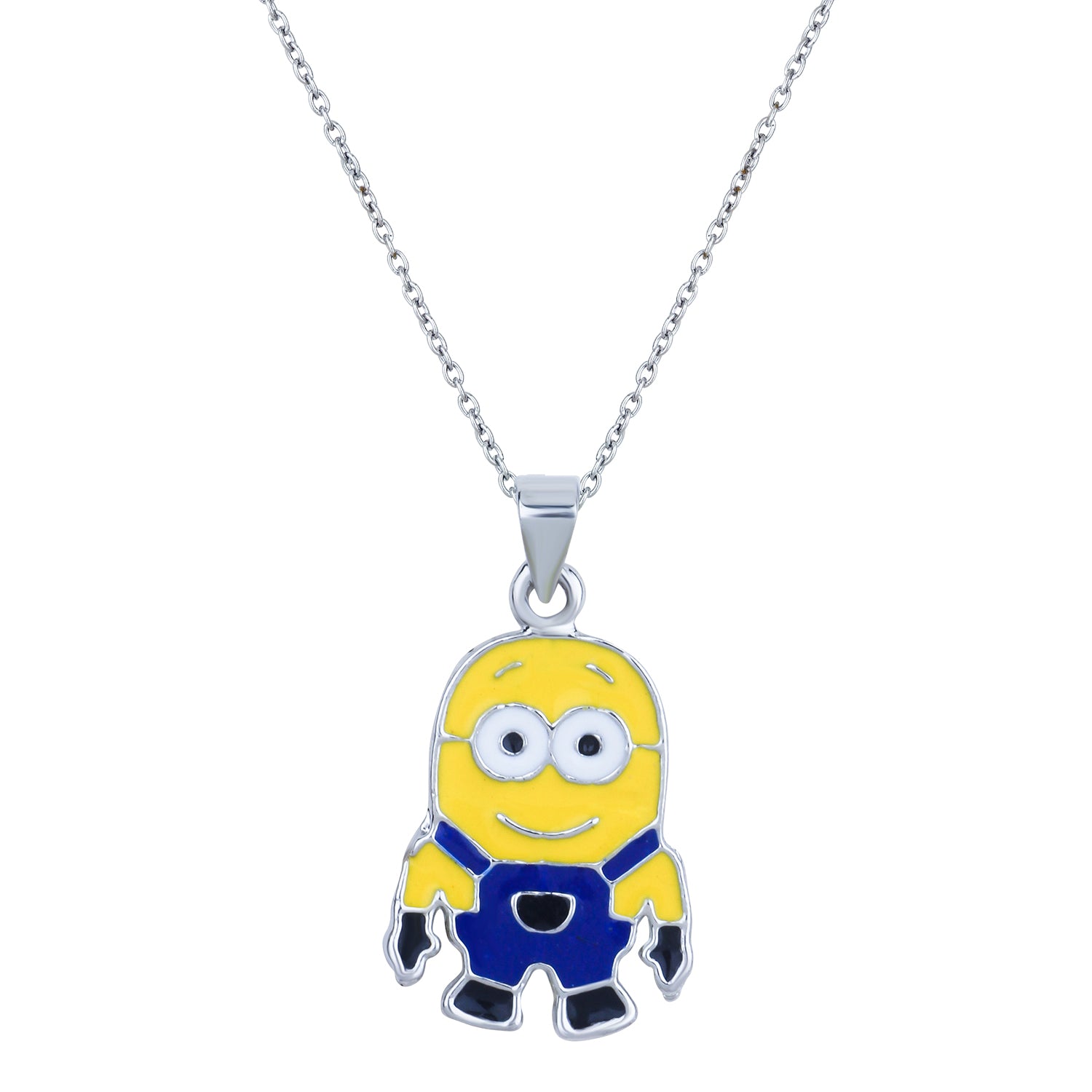Blue and Yellow Enameled Cartoon Kids Pendant