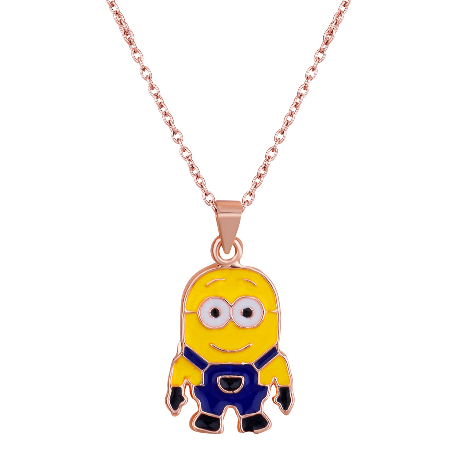 Blue and Yellow Enameled Cartoon Kids Pendant