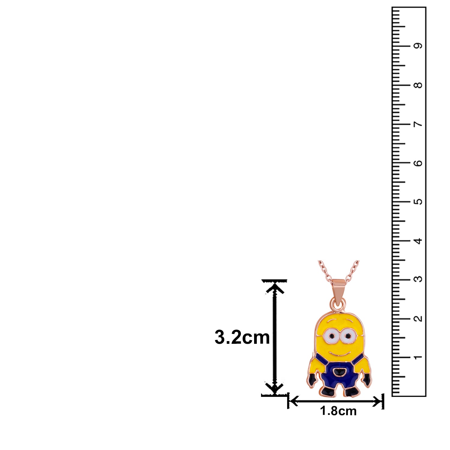 Blue and Yellow Enameled Cartoon Kids Pendant