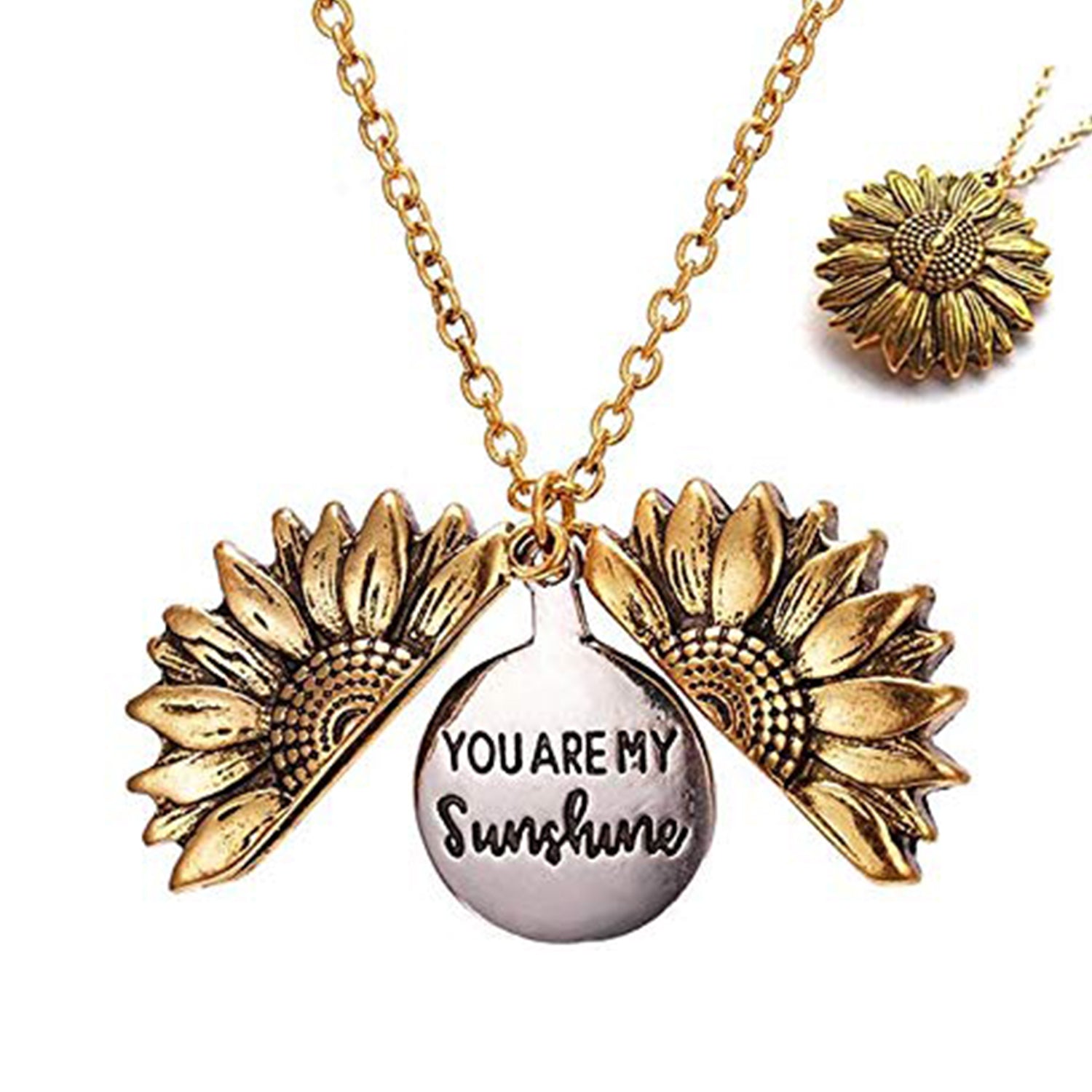 You Are My Sunshine Engraved Inspirational Necklace