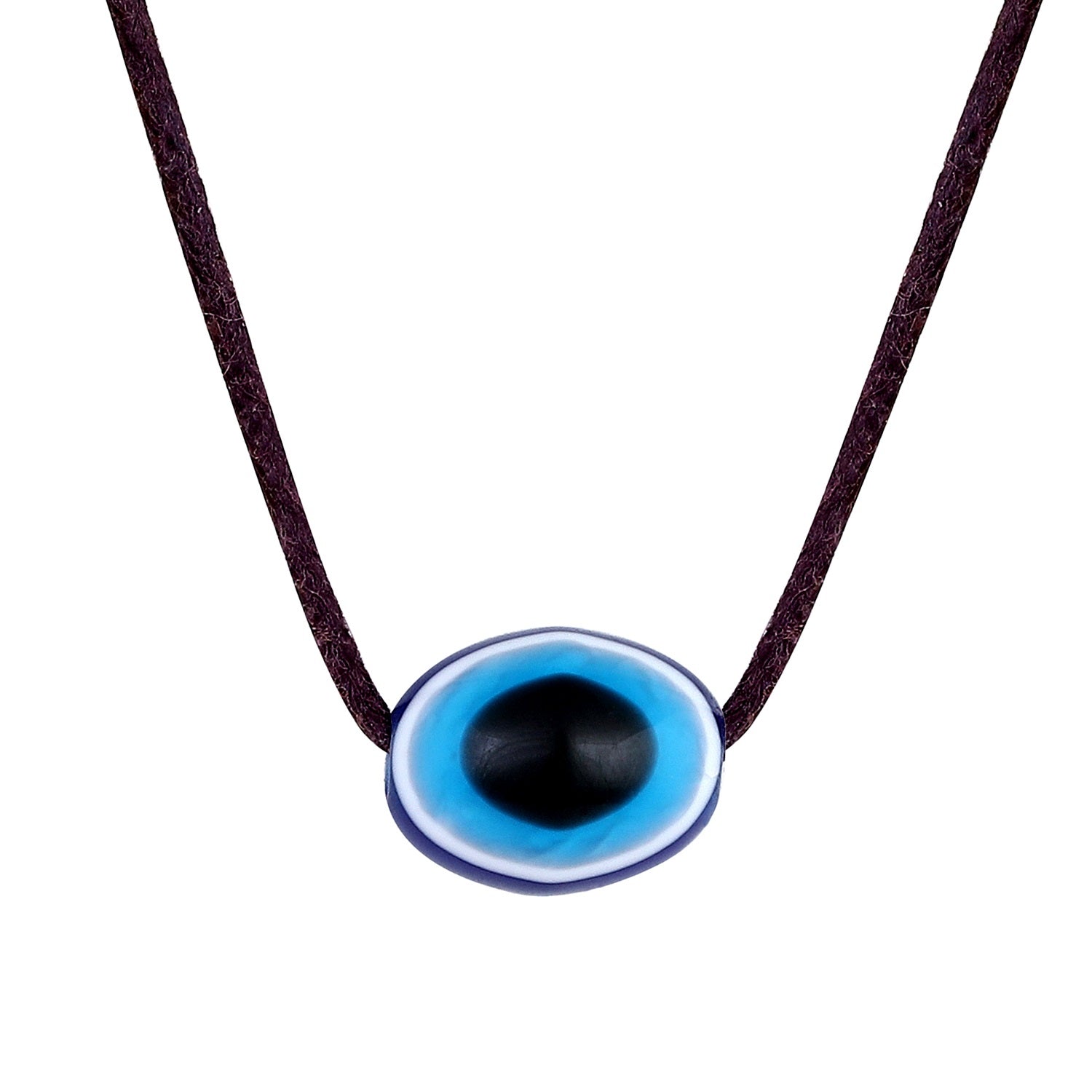 Evil Eye Unisex Necklace Pendant with Black Rope