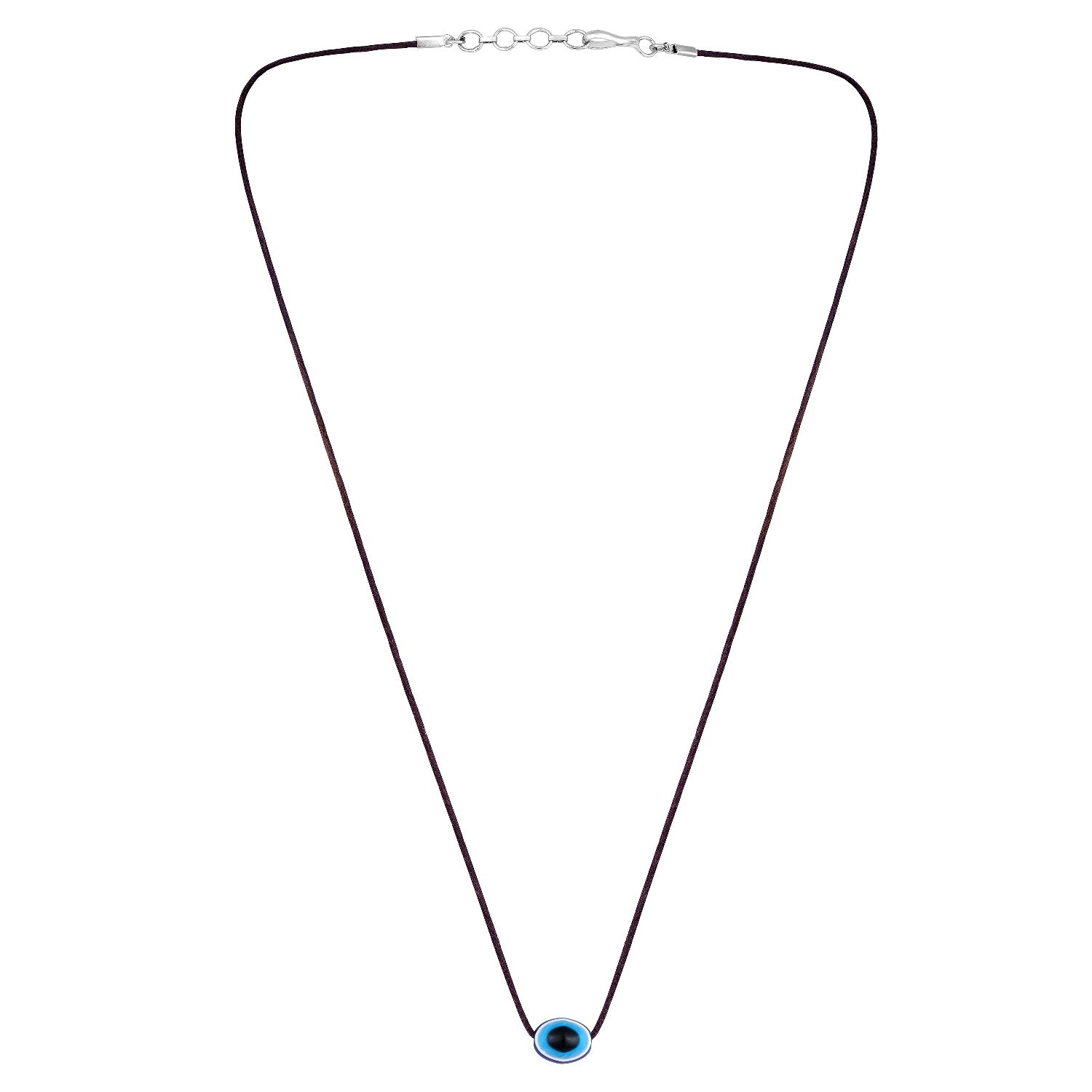 Evil Eye Unisex Necklace Pendant with Black Rope