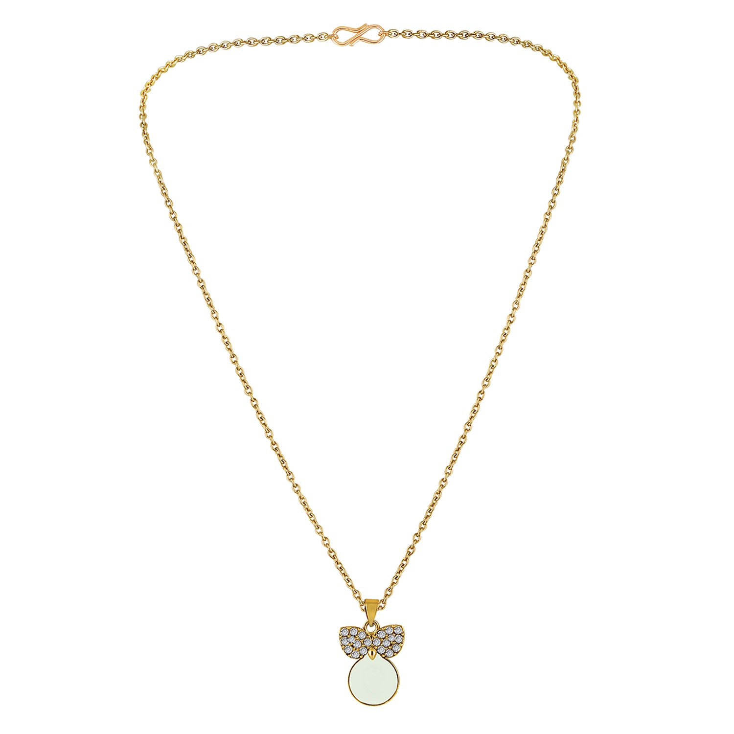 Red Meenakari Work and Crystals Cute Necklace Pendant