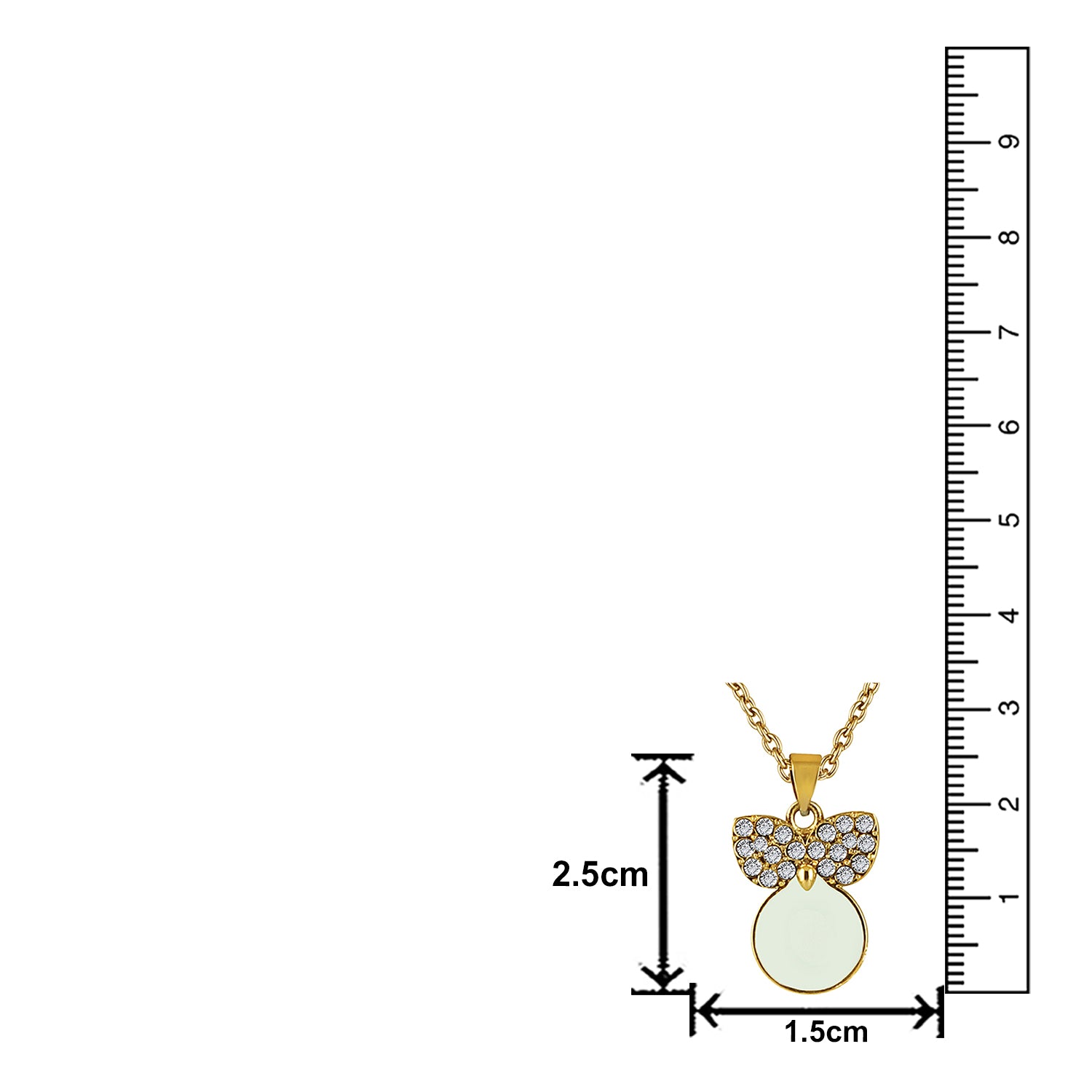 Red Meenakari Work and Crystals Cute Necklace Pendant