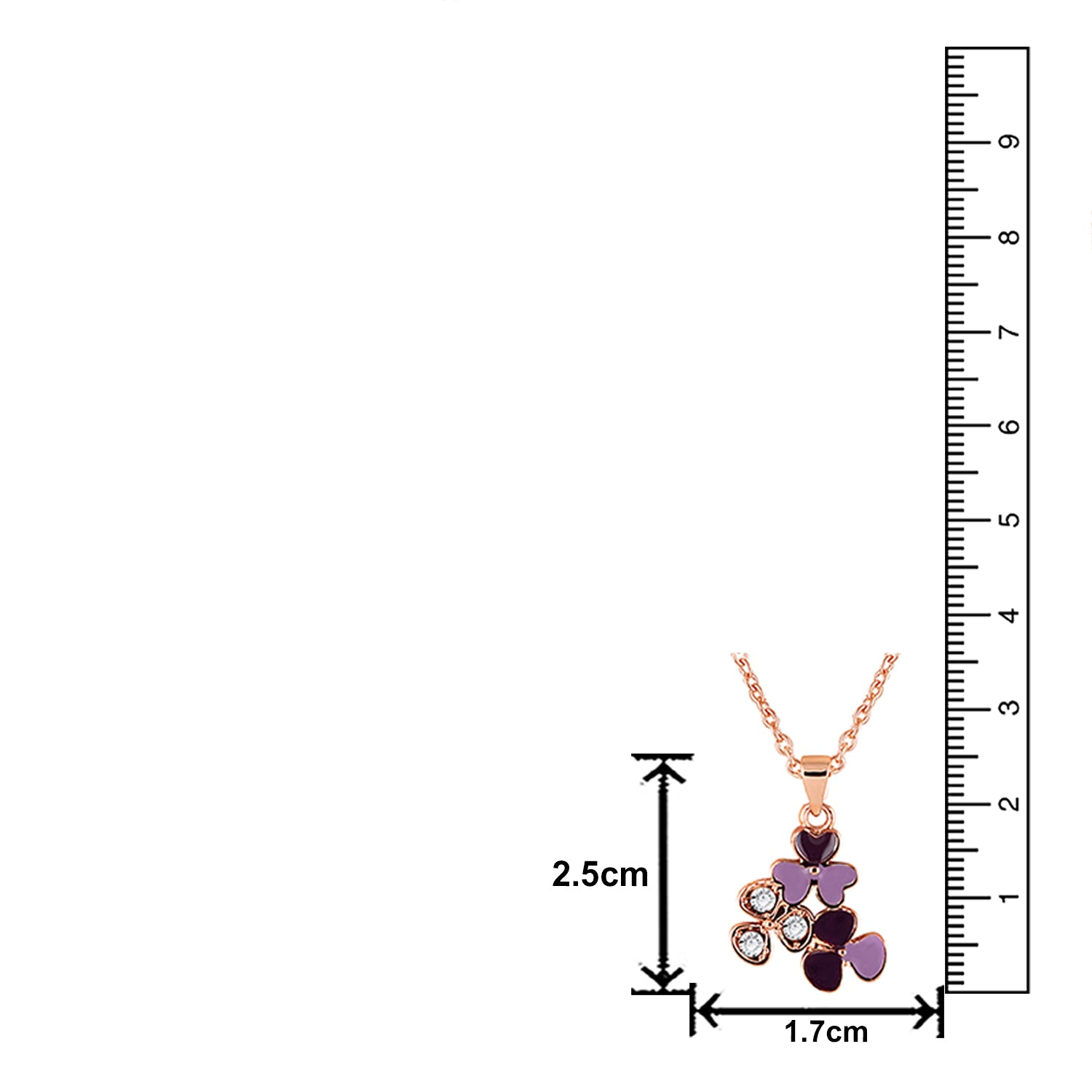 Red and Pink Meenakari Work and Crystals Floral Necklace Pendant