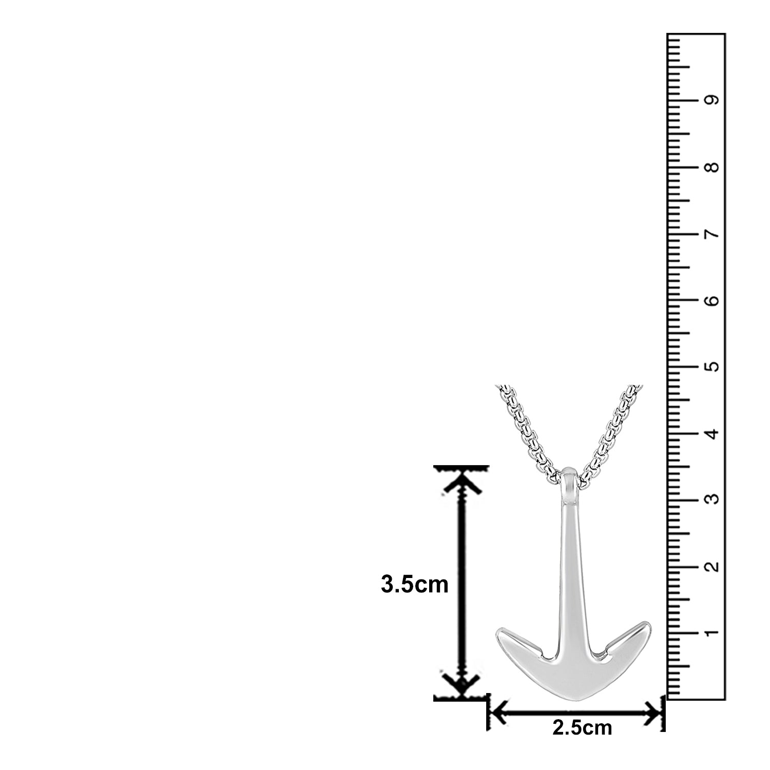 Ship Anchor Pendant Unisex Pendant with Box Chain