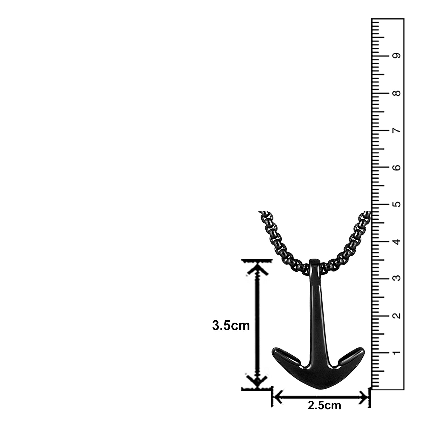 Ship Anchor Pendant Unisex Pendant with Box Chain