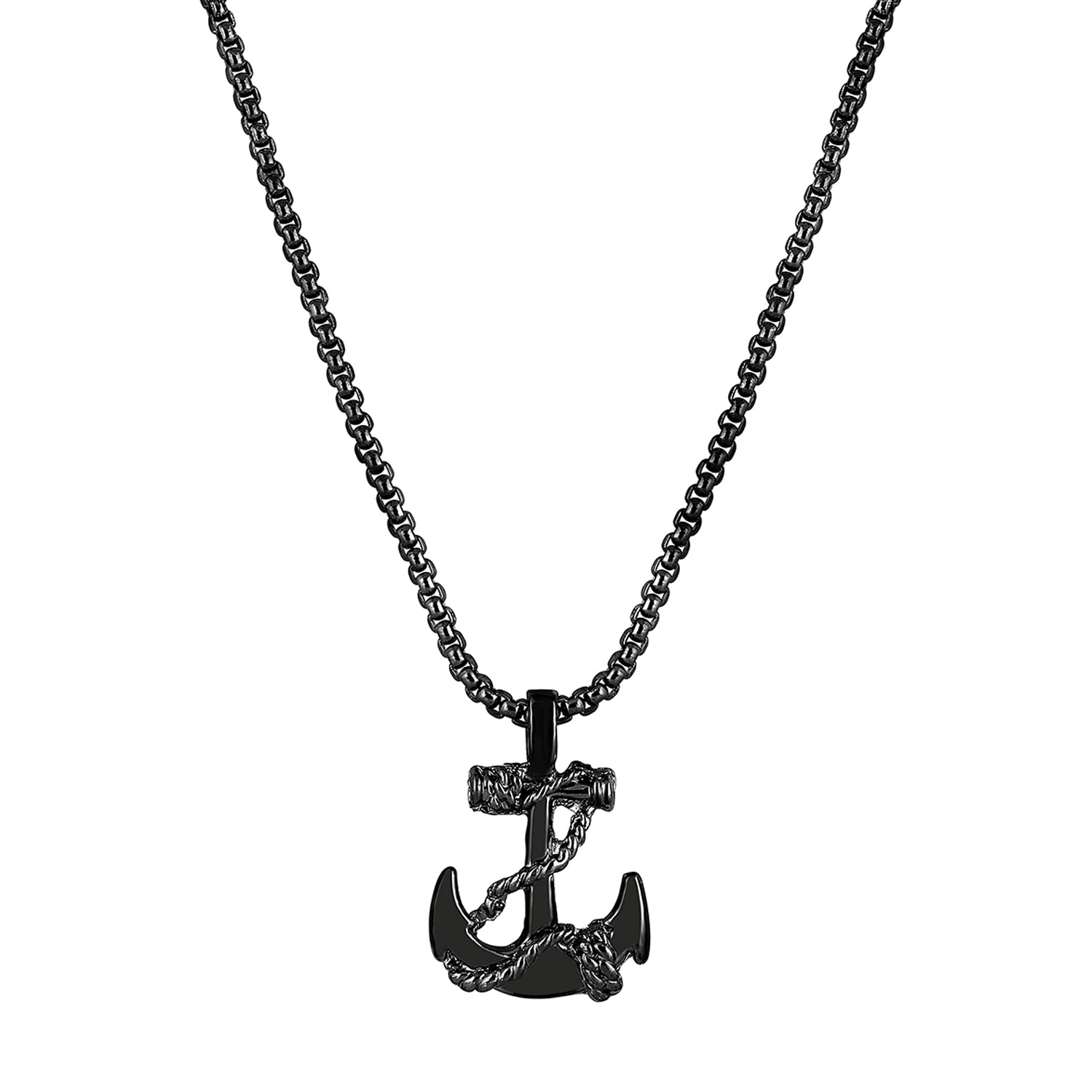 Unisex Sailor Anchor Pendant with Chain