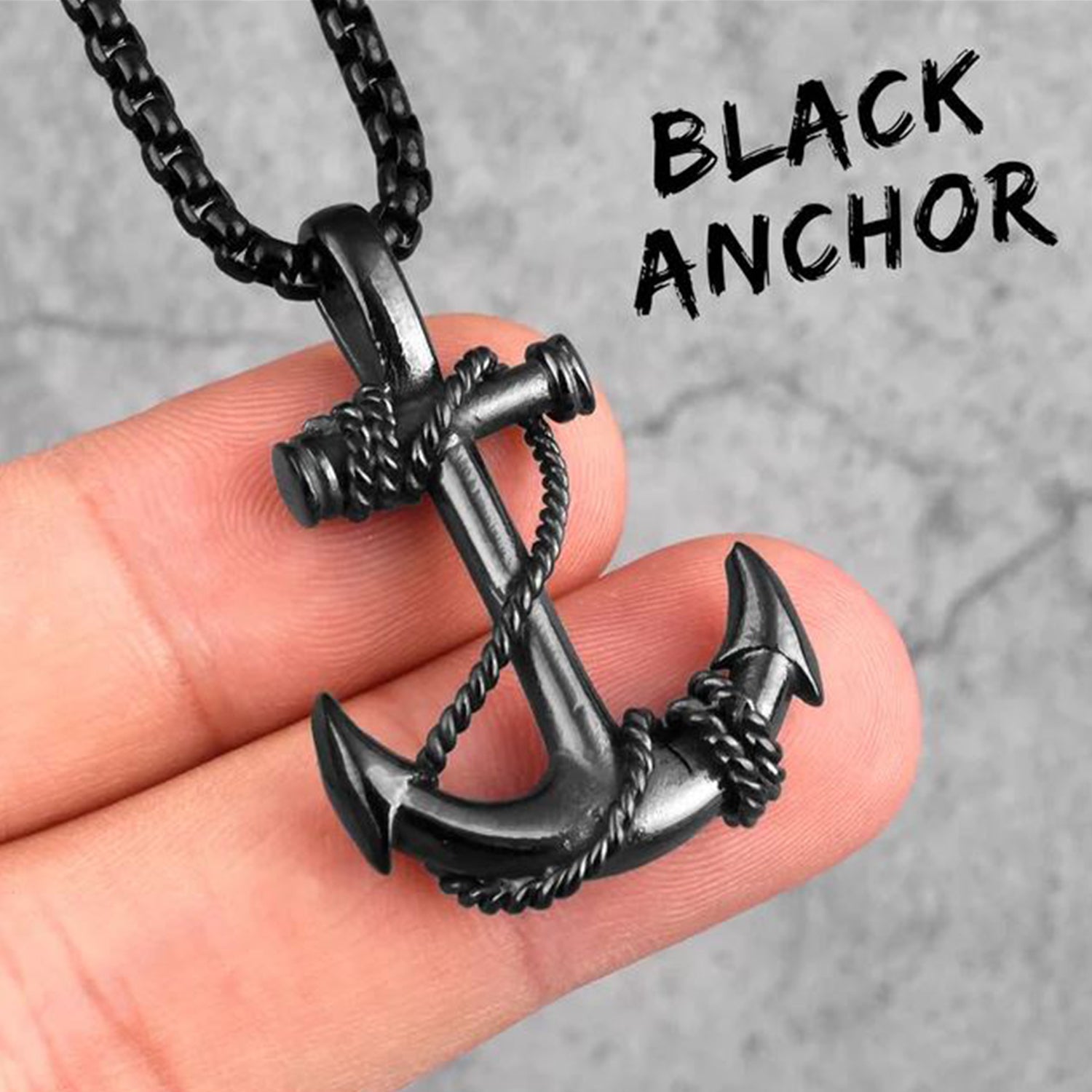 Unisex Sailor Anchor Pendant with Chain