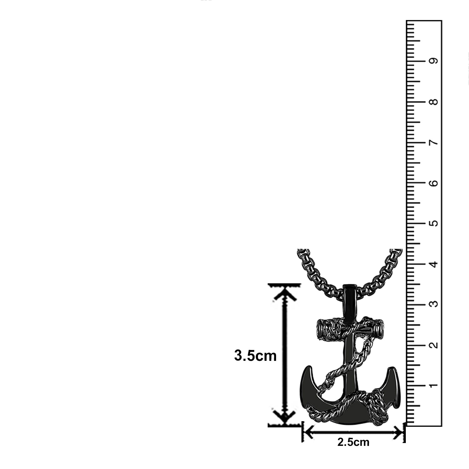 Unisex Sailor Anchor Pendant with Chain