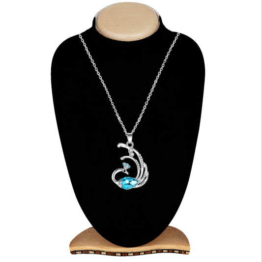 Dancing Peacock-Shaped Pendant Necklace