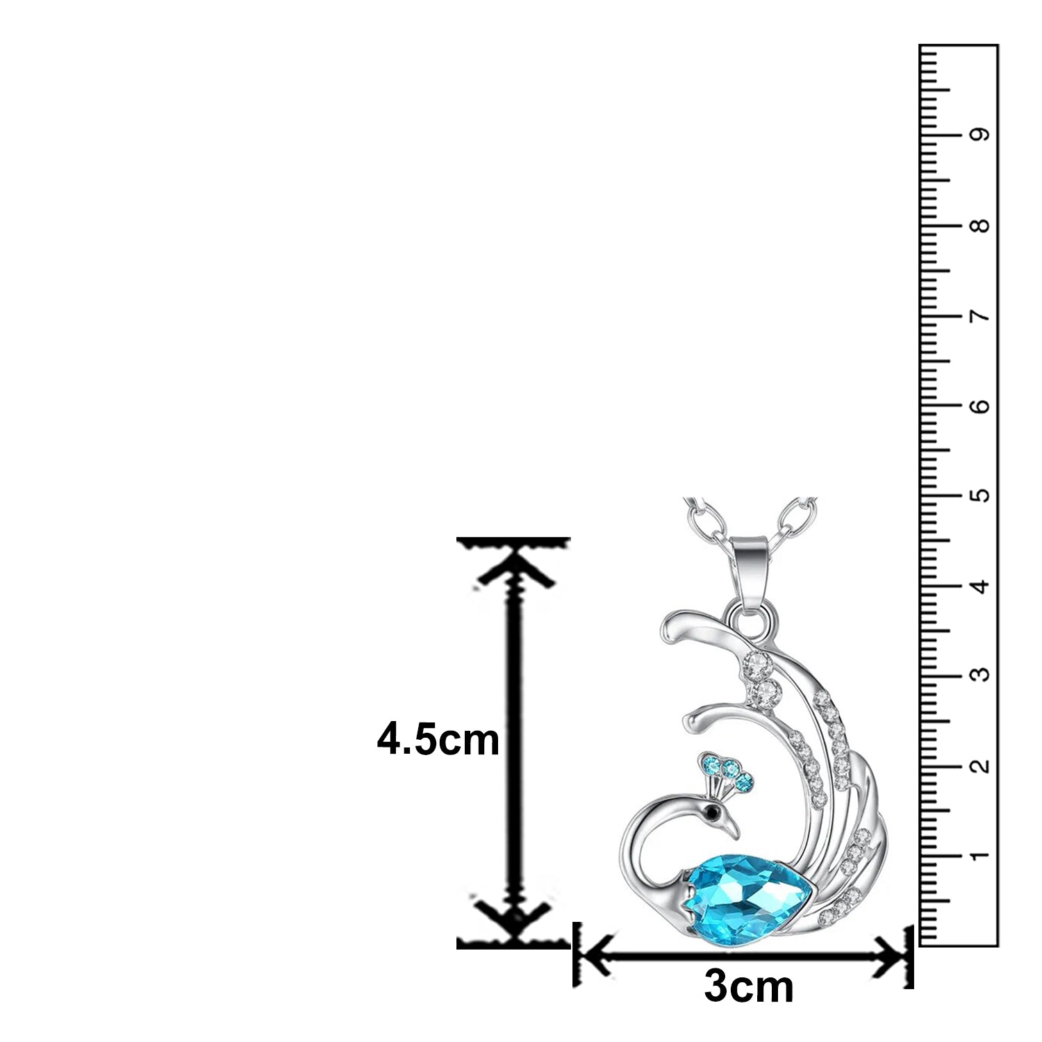 Dancing Peacock-Shaped Pendant Necklace