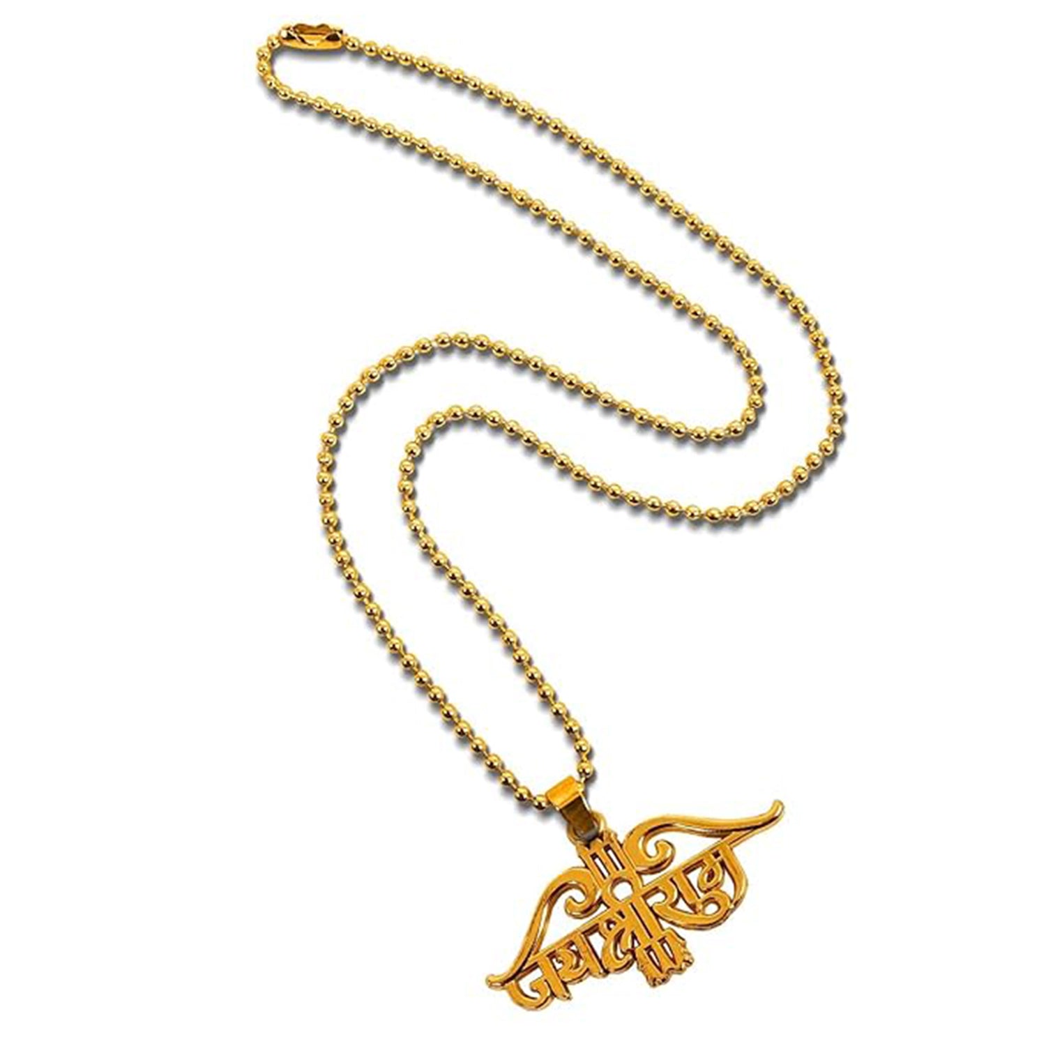 Jai Shri Ram Pendant Locket Necklace & Teen Baan Dhanush with Ball Chain