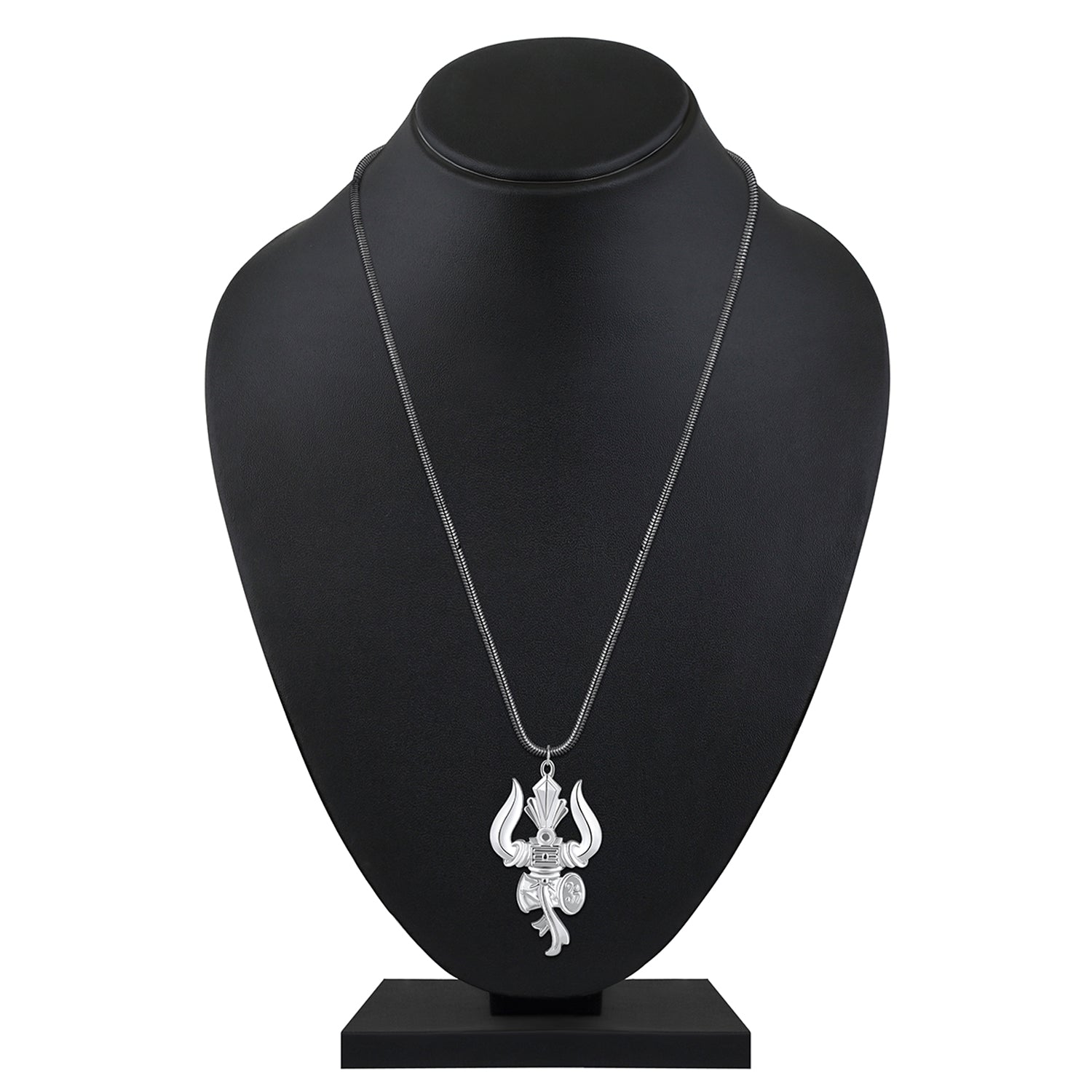 Lord Shiva Trishul & Damroo Pendant with Mala