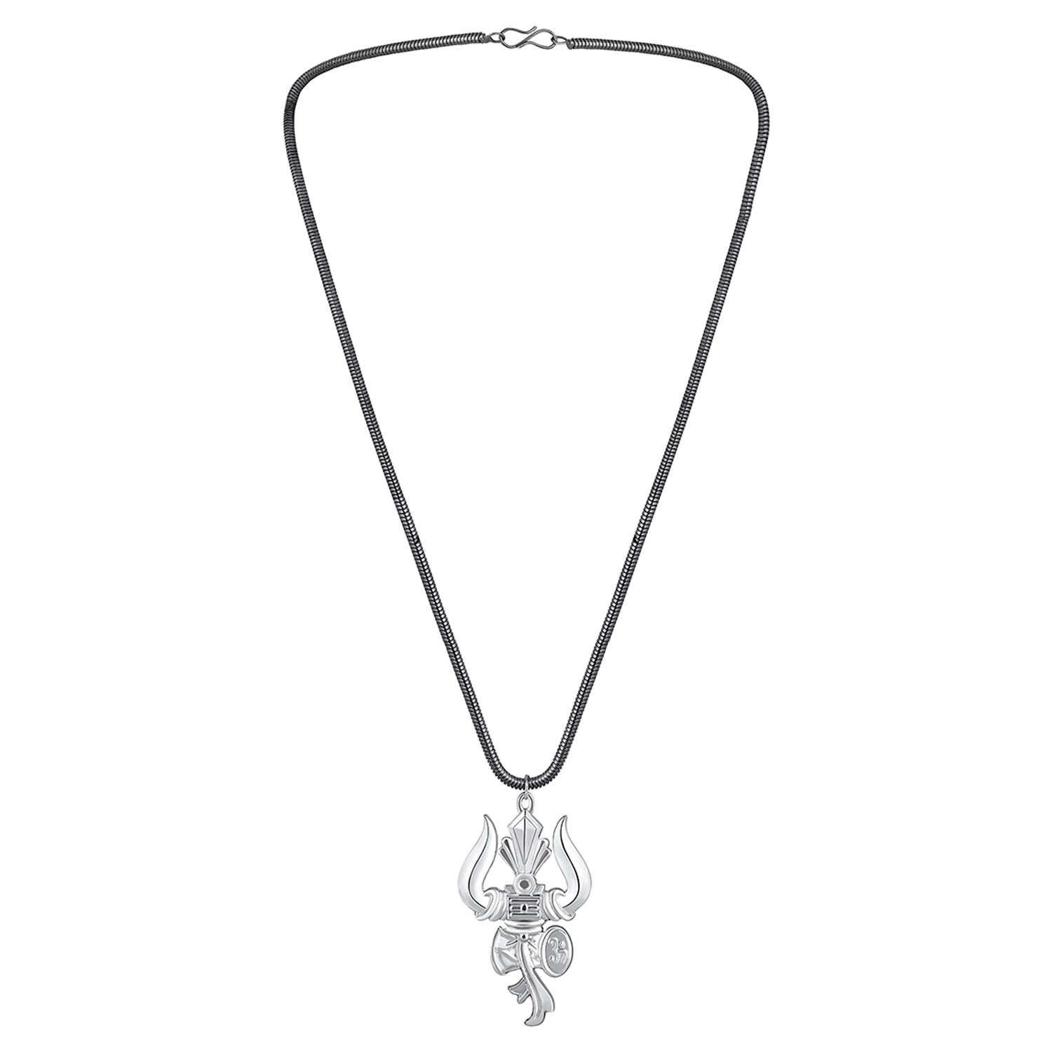 Lord Shiva Trishul & Damroo Pendant with Mala