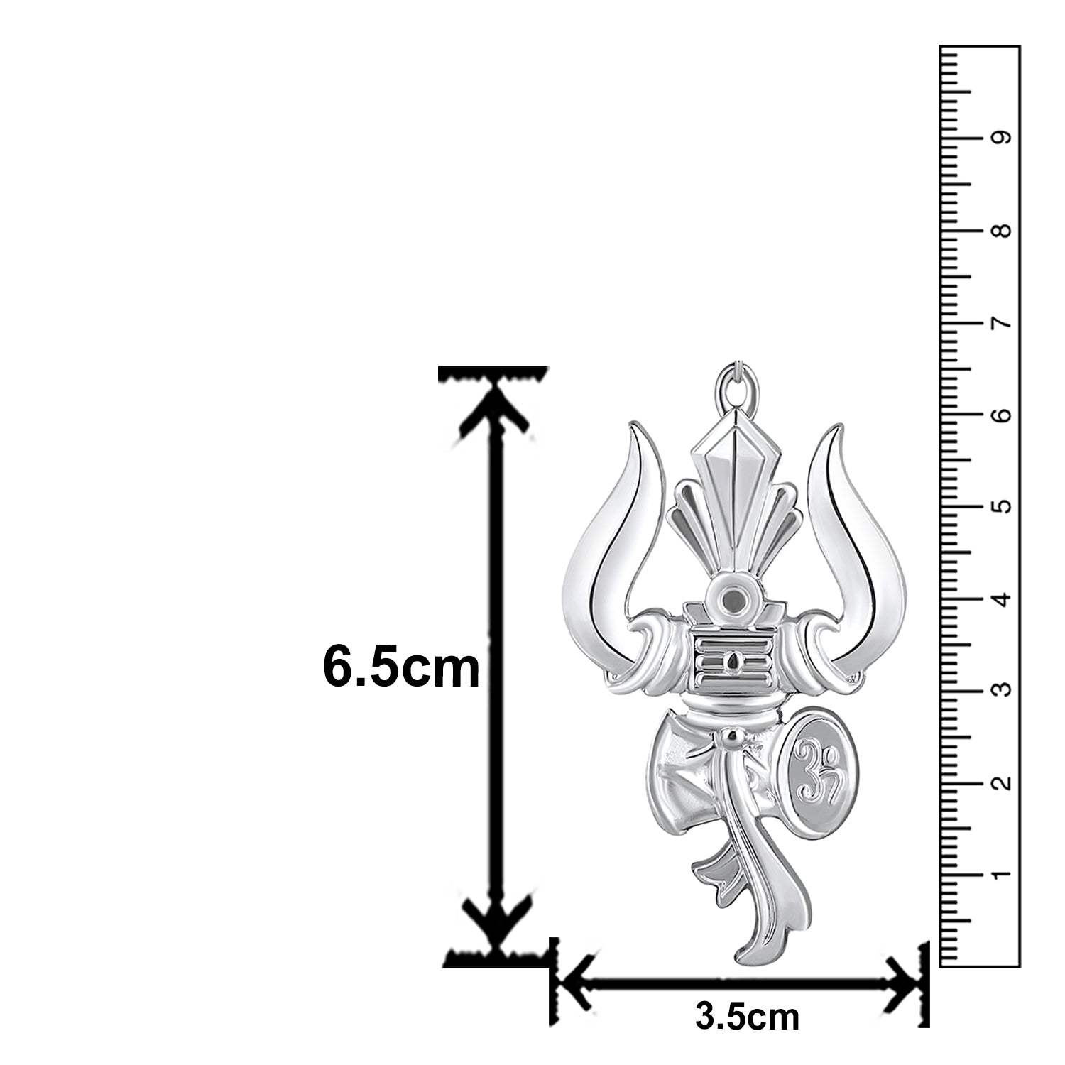 Lord Shiva Trishul & Damroo Pendant with Mala