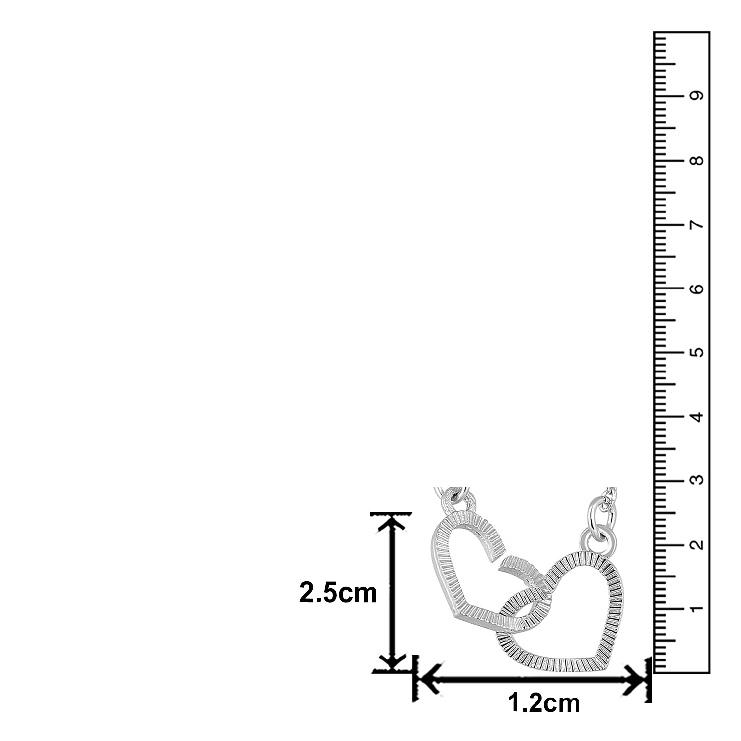 Dual Heart Link Pendant Necklace