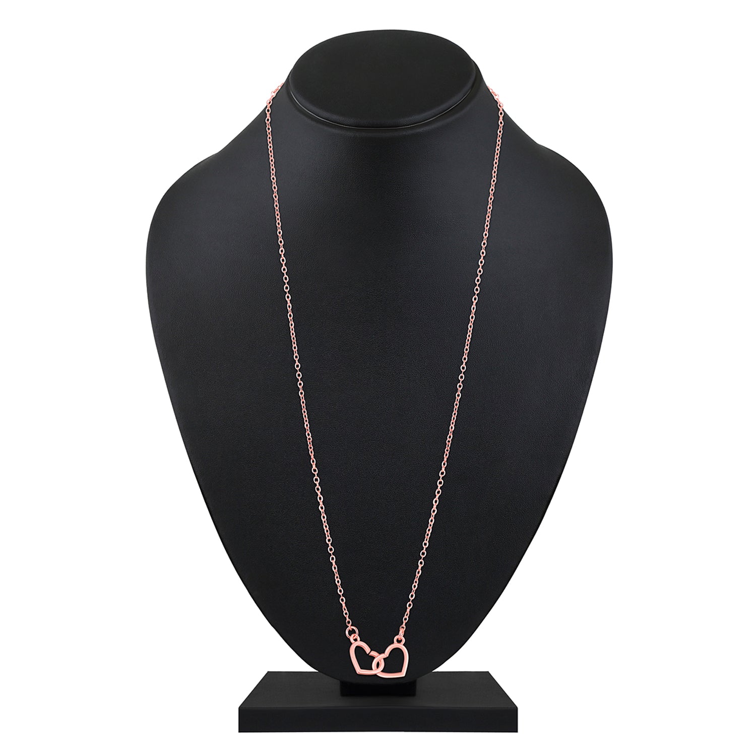 Dual Heart Link Pendant Necklace