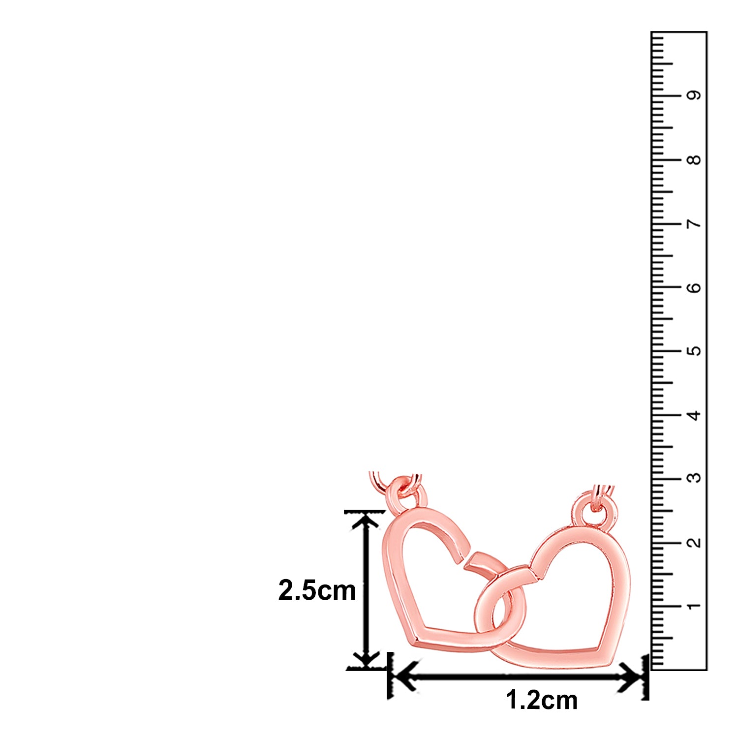 Dual Heart Link Pendant Necklace