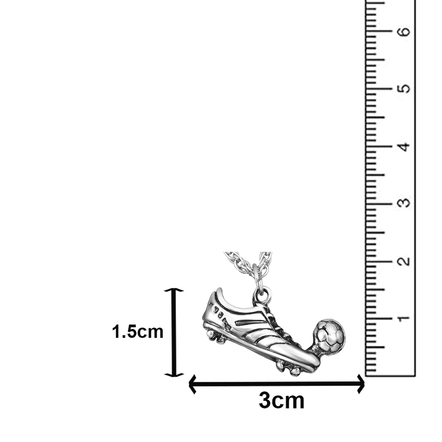 Antique Silver Colored Football and Studs Pendent