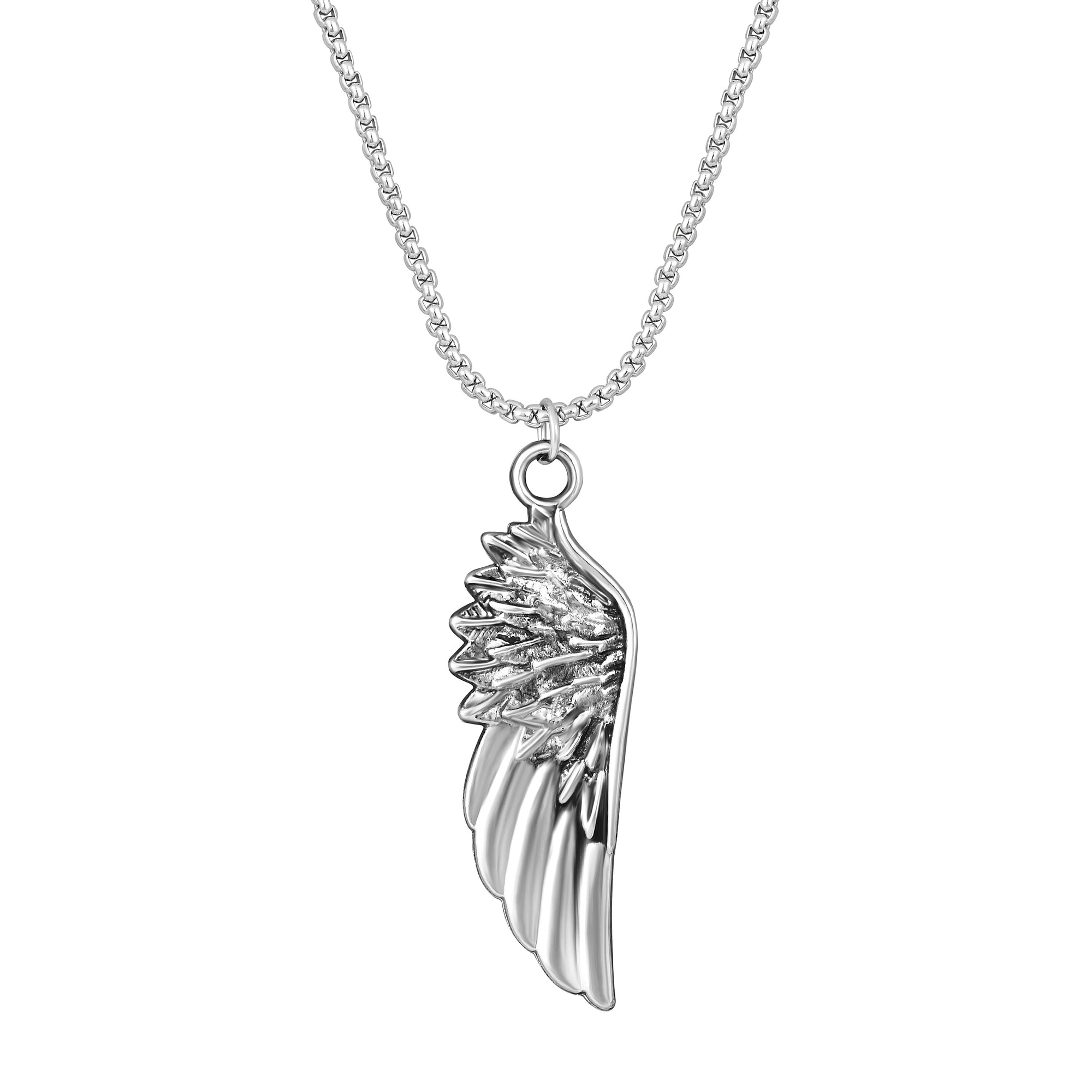 Hip Hop Wing Necklace Angel Wings-Shaped Necklace Pendant