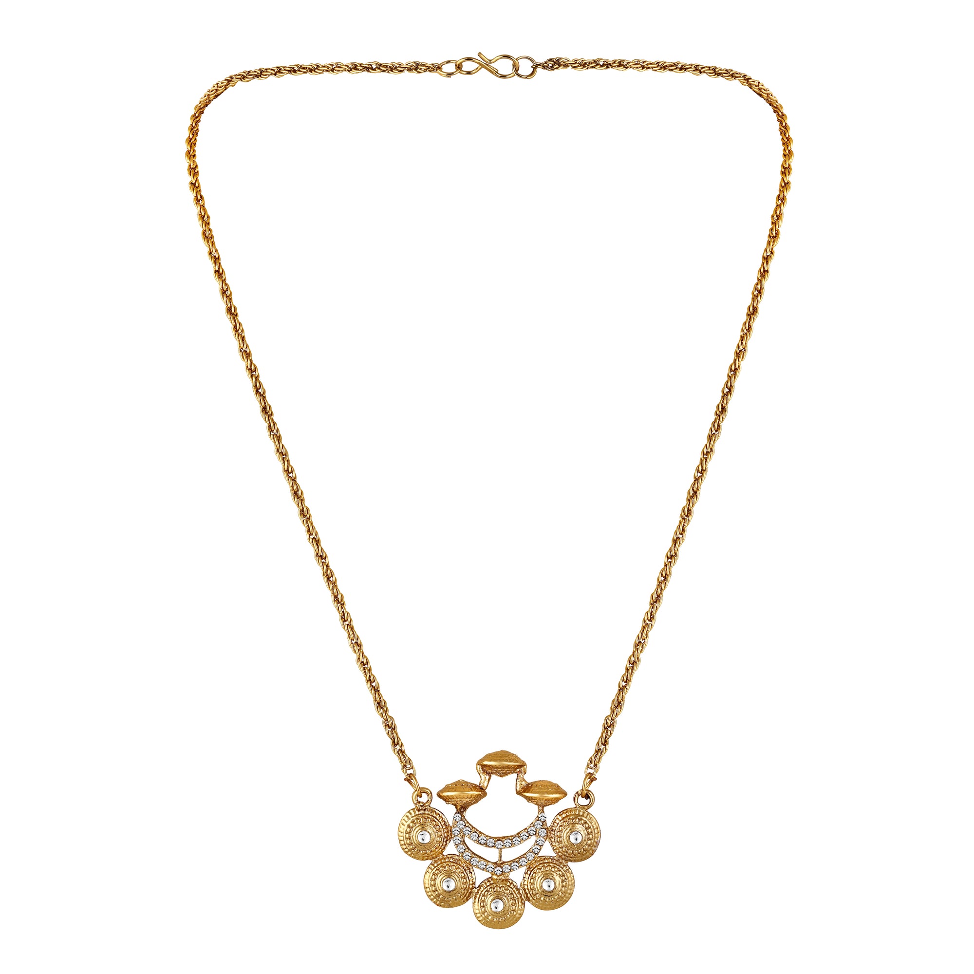 Chain Golden Vati Long Pendant with Chain