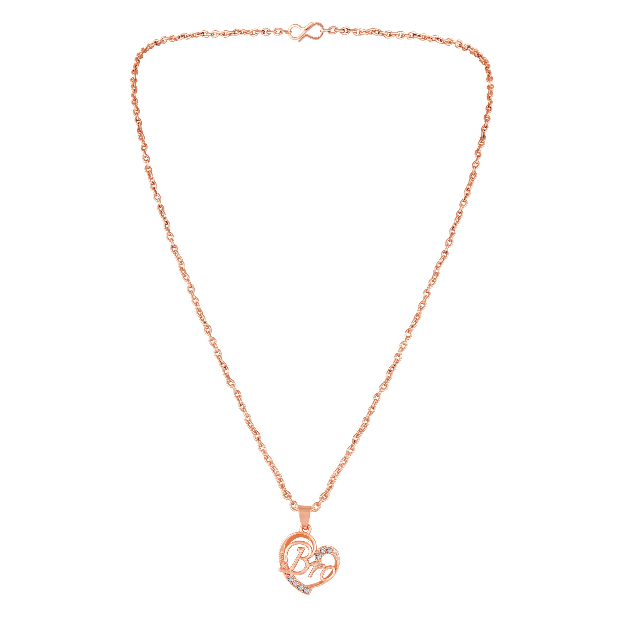 Love You Bro Heart Pendant