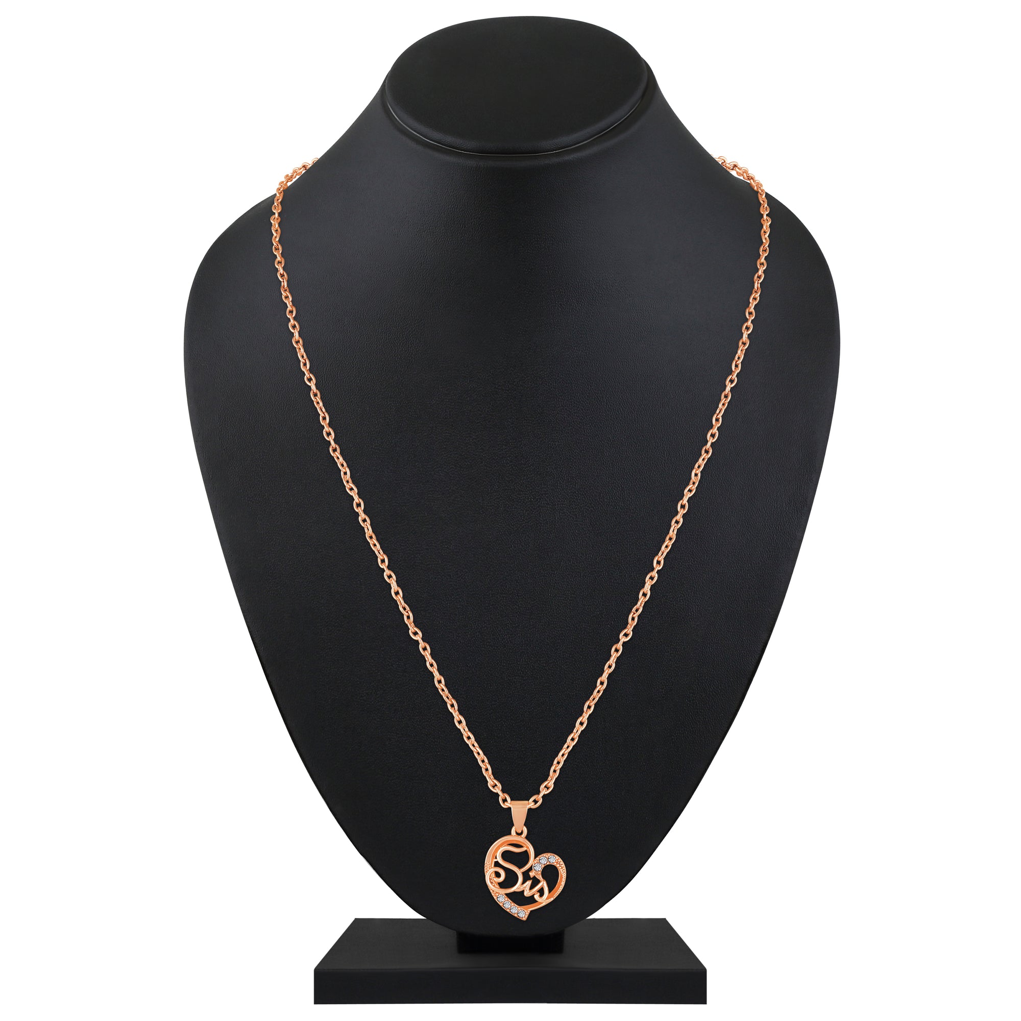 Love You Sis Heart Pendant