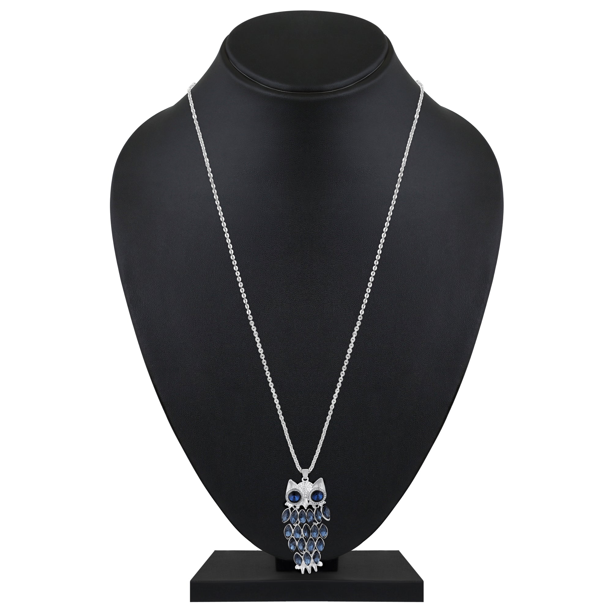 Swinging Owl-Shaped Pendant with Long Chain