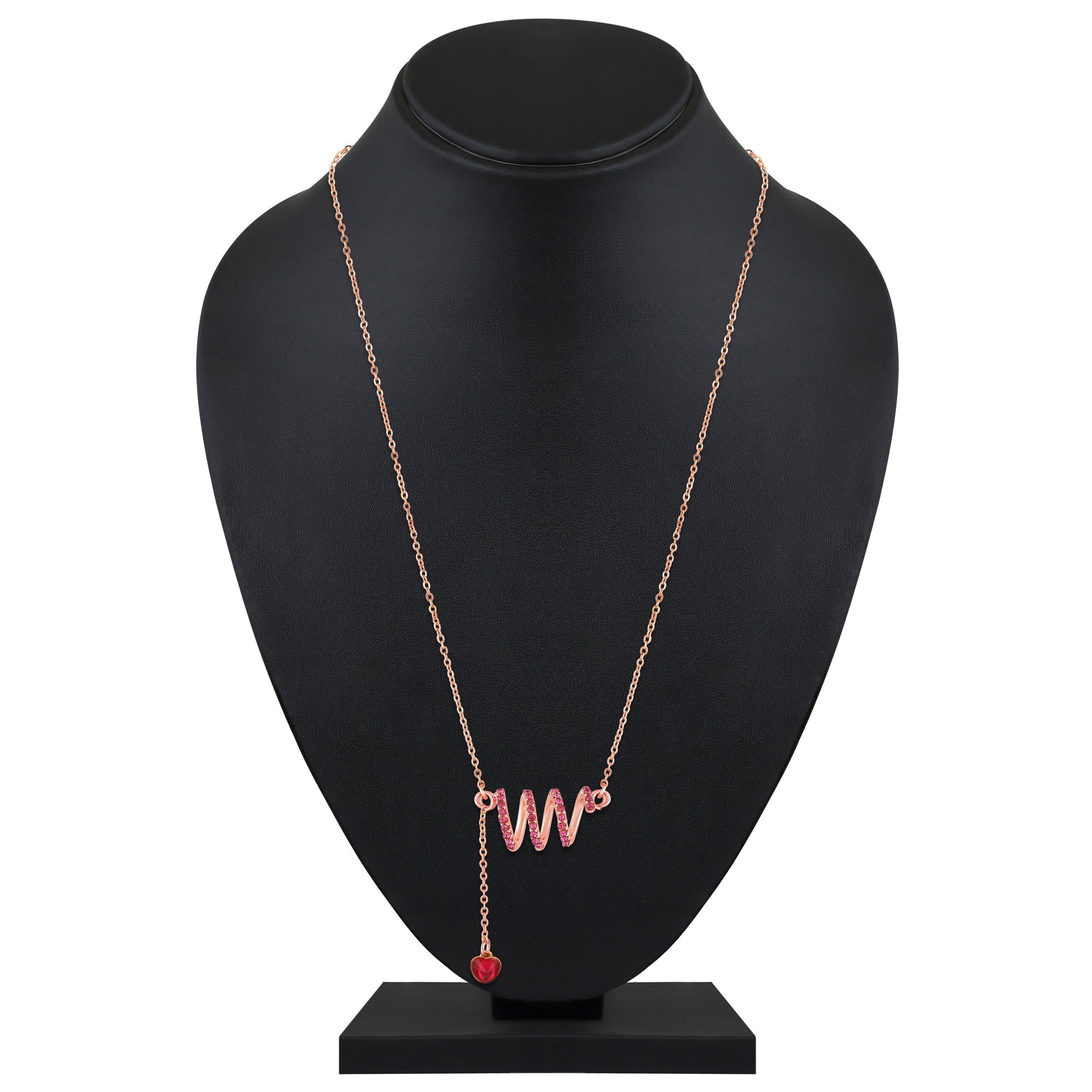 Wave of Friendship and Heart Pendant Necklace