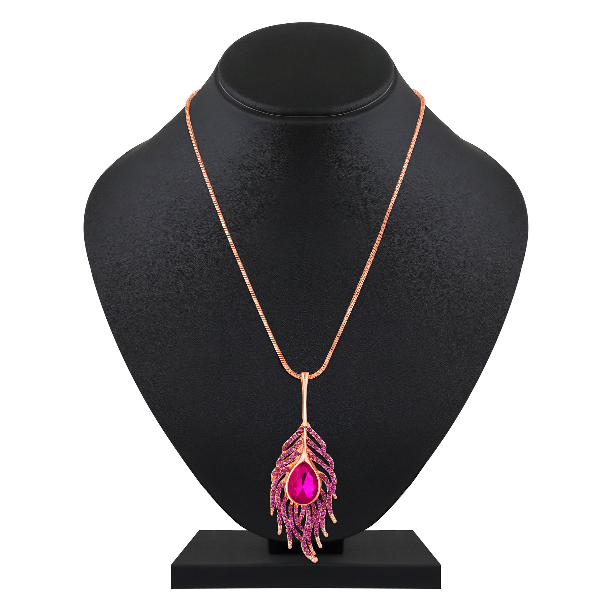 Studded Morpankh-Shaped Pendant with Chain