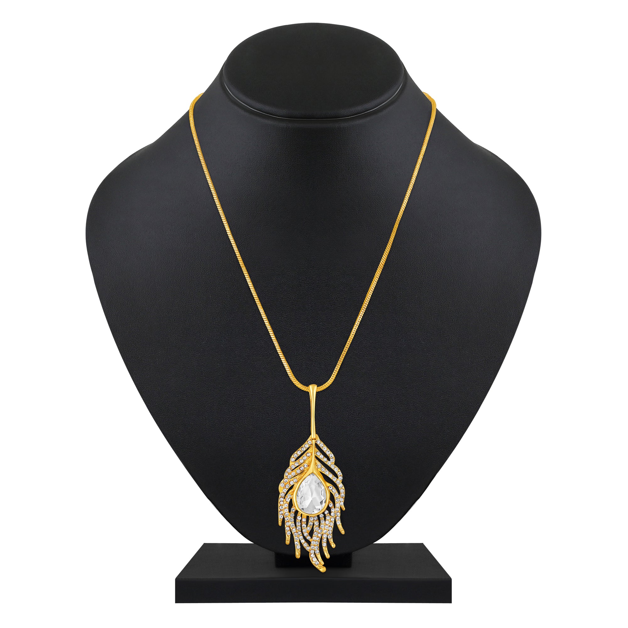 Studded Morpankh-Shaped Pendant with Chain