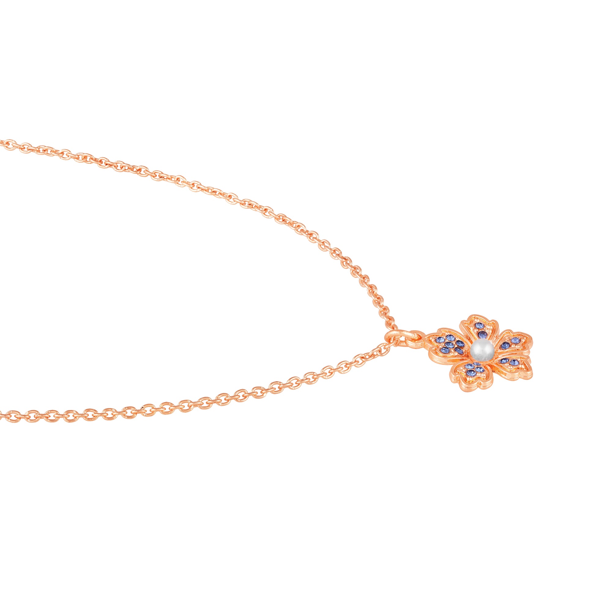 Small and Delicate Flower Pendant with Chain