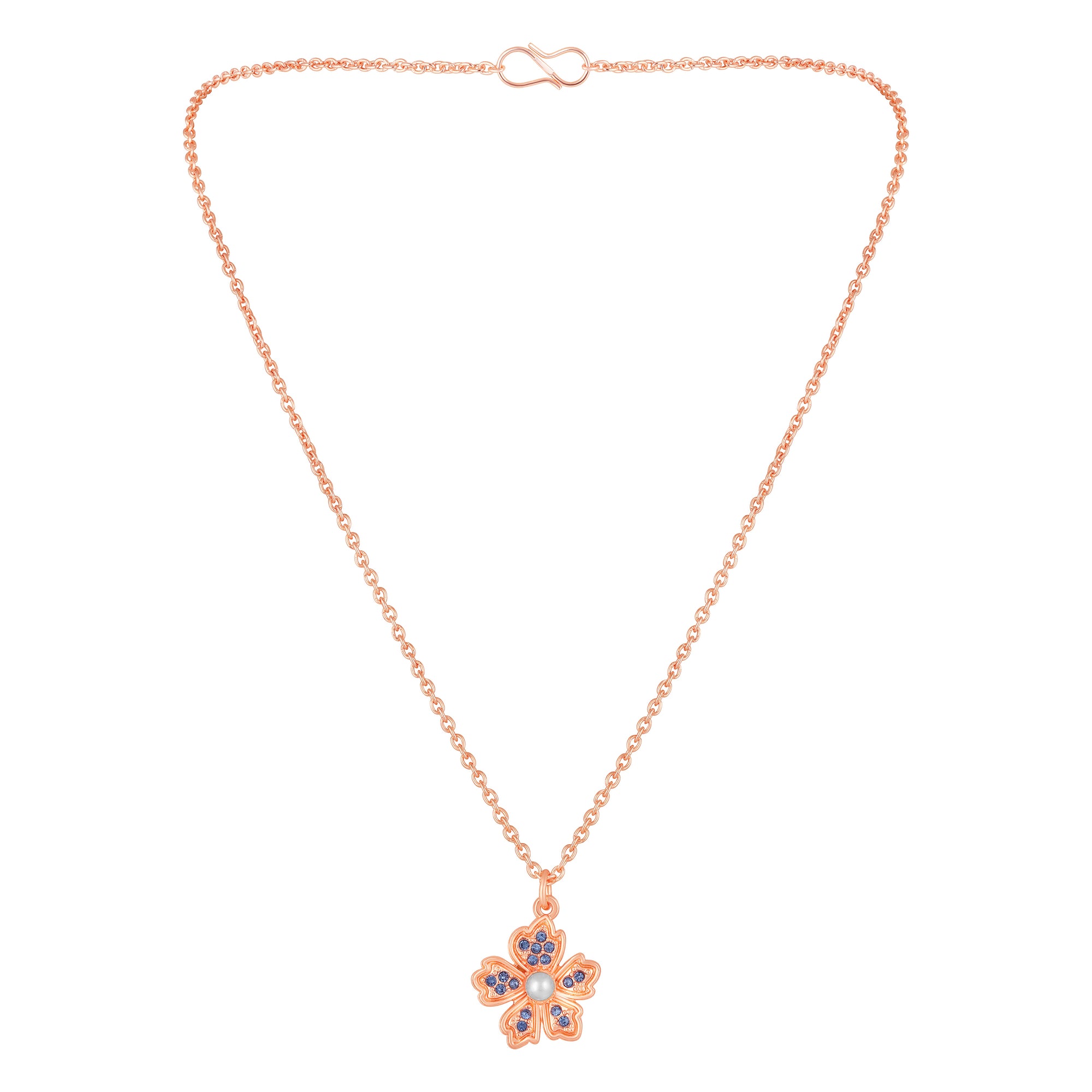 Small and Delicate Flower Pendant with Chain