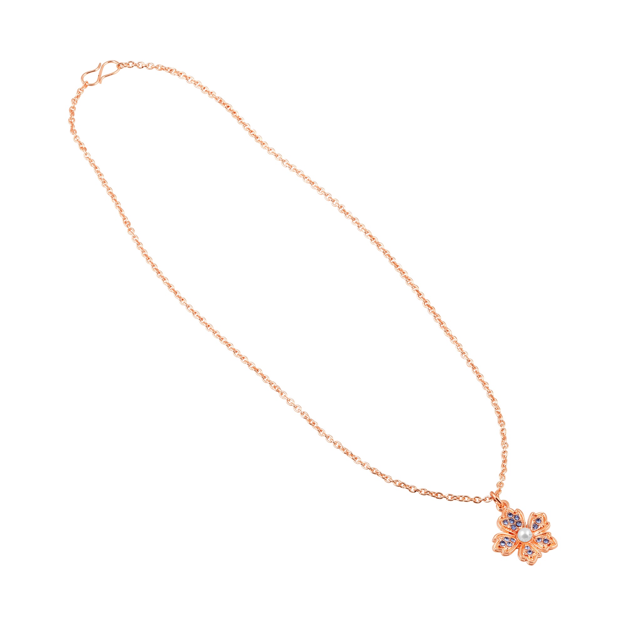 Small and Delicate Flower Pendant with Chain