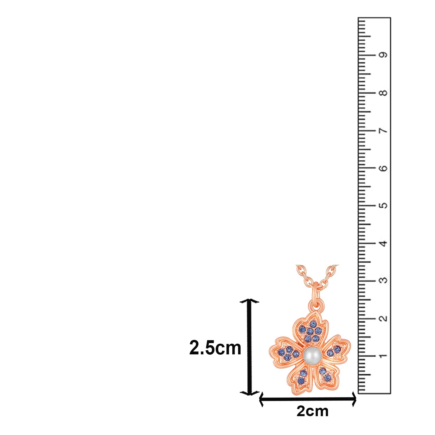 Small and Delicate Flower Pendant with Chain